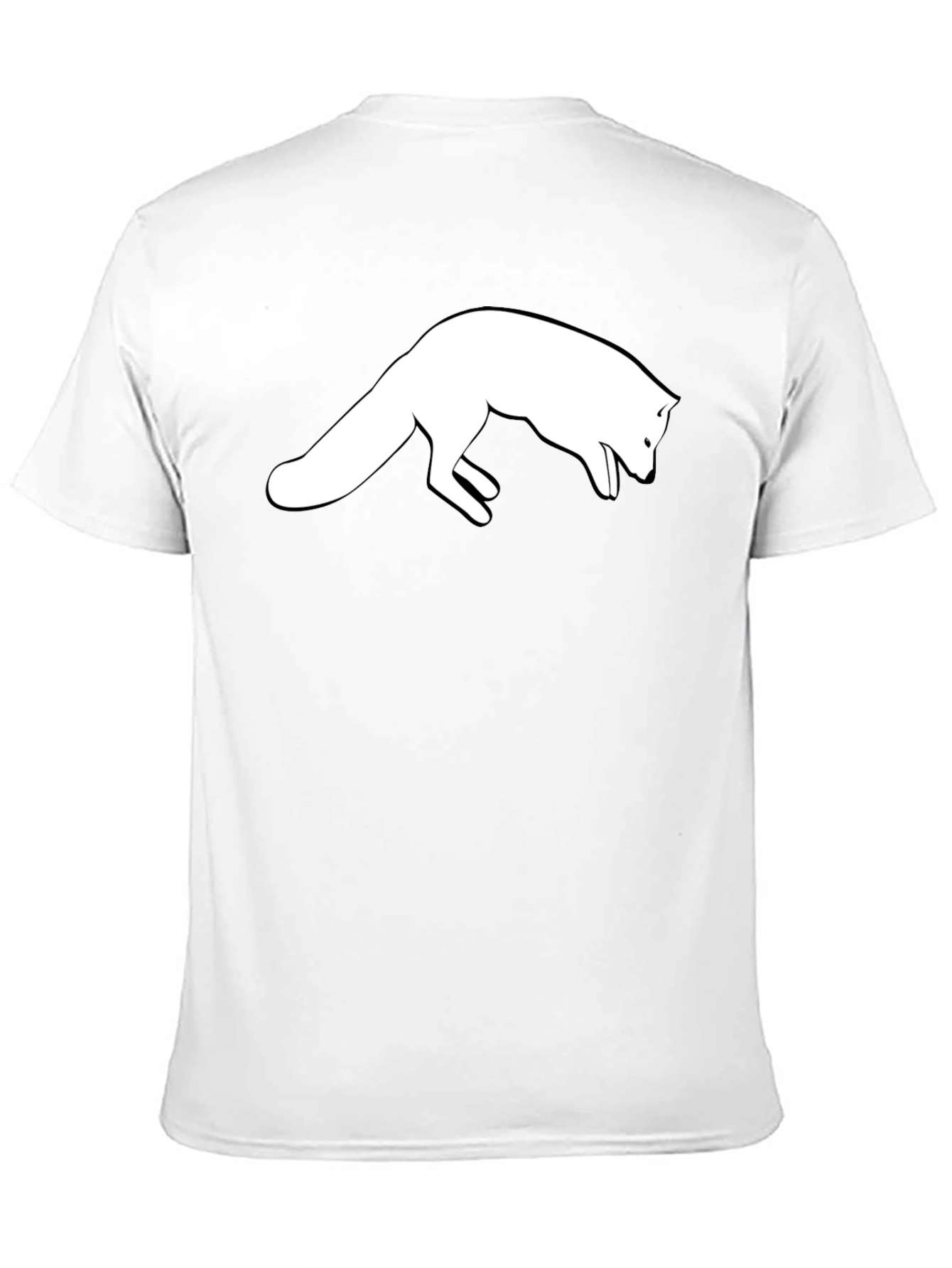 Black Fox Silhouette Graphic Tee - Black view 11