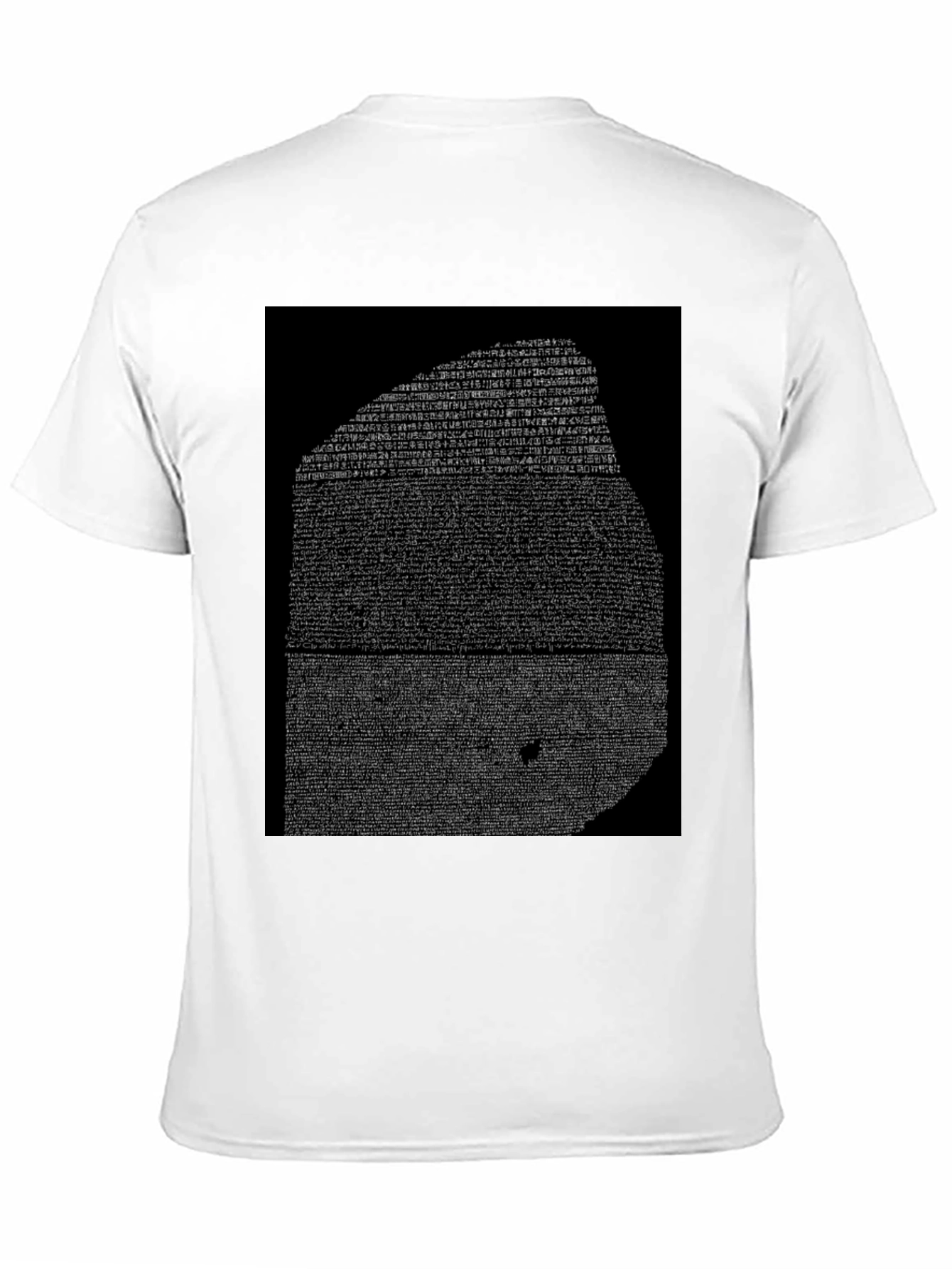 Black Rosetta Stone Graphic Tee - Black Cotton T-Shirt view 11