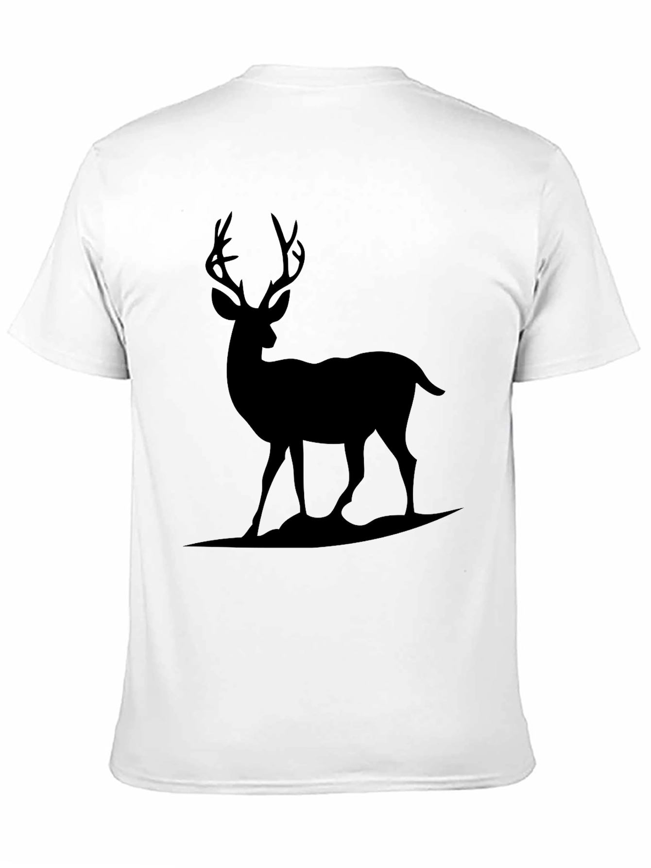 Black Deer Graphic Print Crew Neck Tee view 11