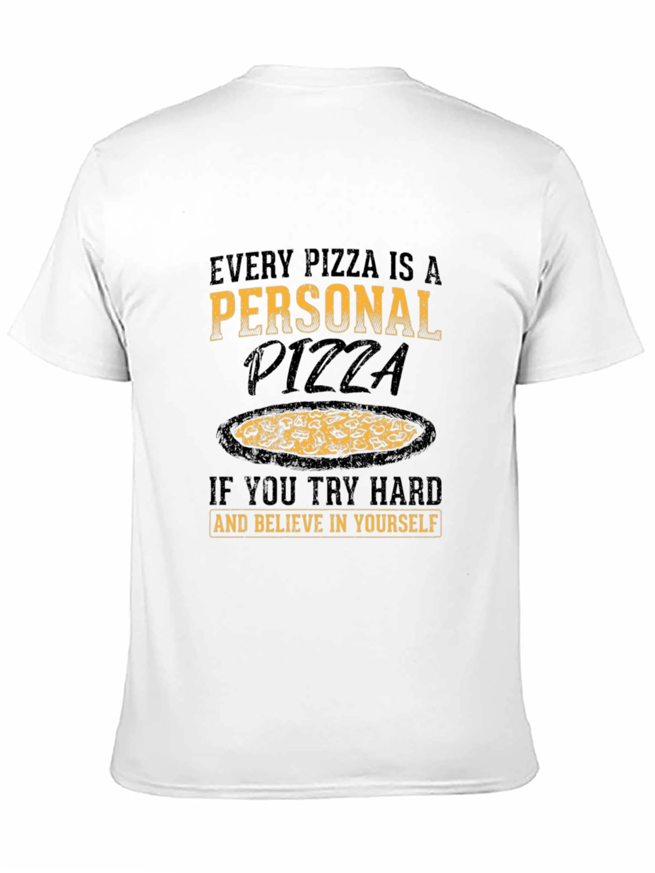 Black Personal Pizza T-Shirt - Funny Foodie Tee view 11