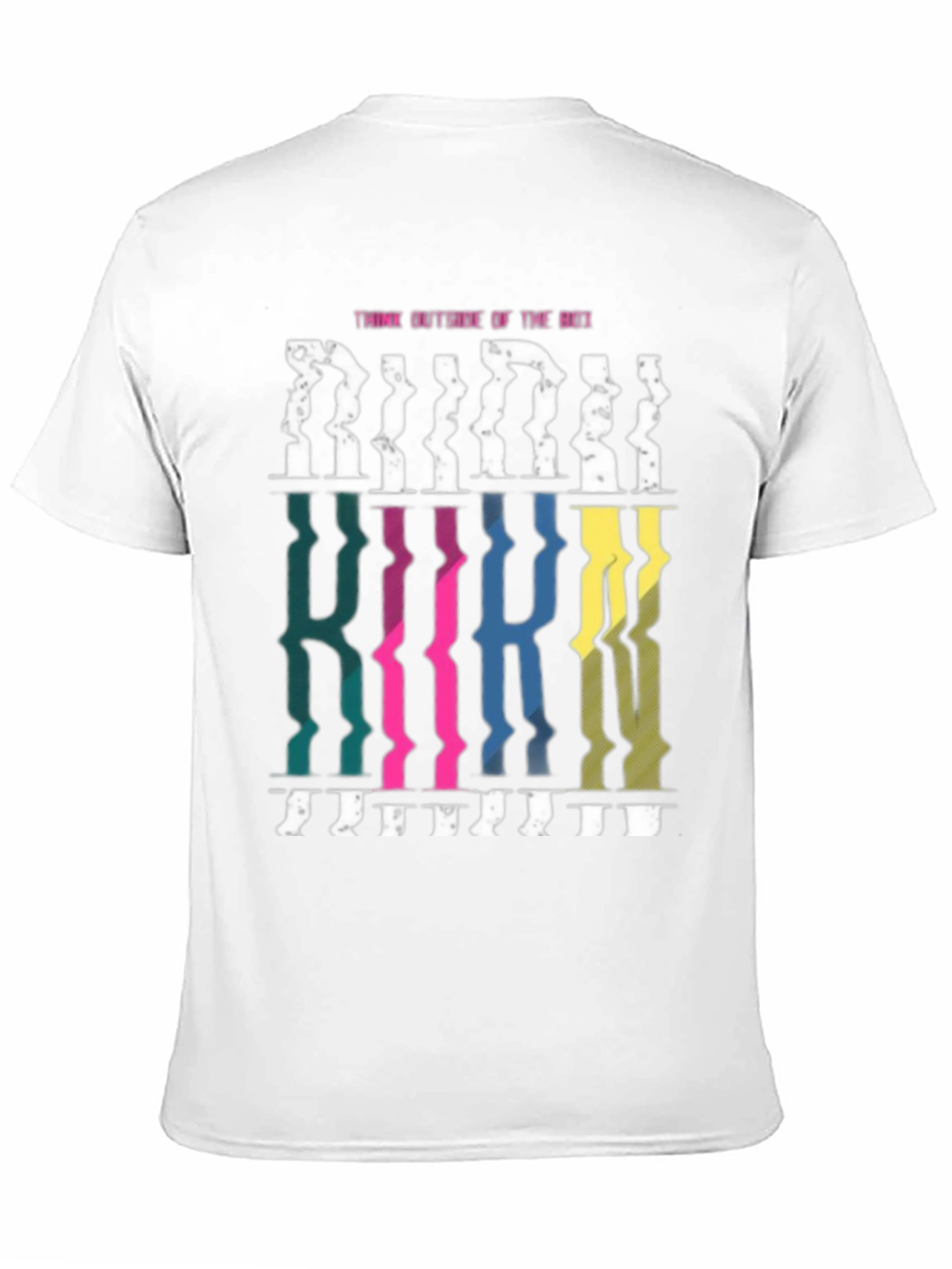 Black Think Outside the Box Graphic Tee - Unique Design T-Shirt view 11