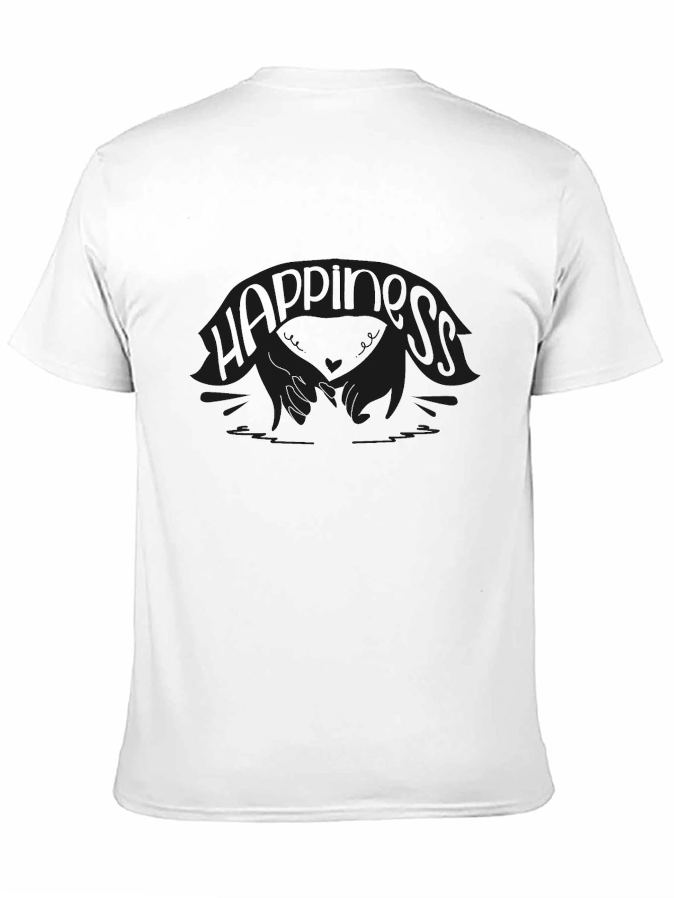 Black Happiness Graphic Black T-Shirt view 11
