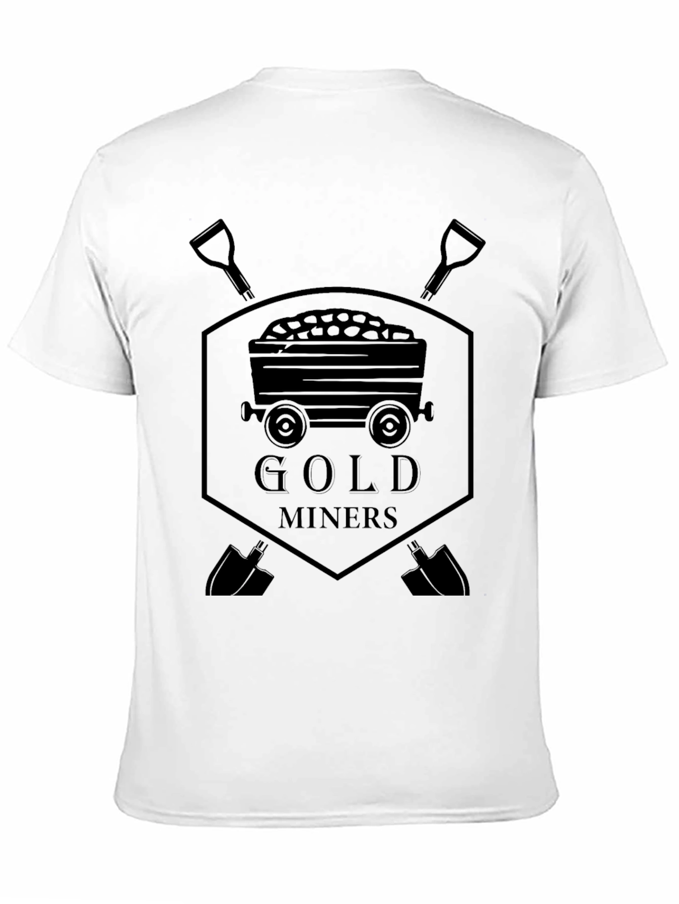 Black Gold Miners Graphic T-Shirt - Black Cotton Tee view 11