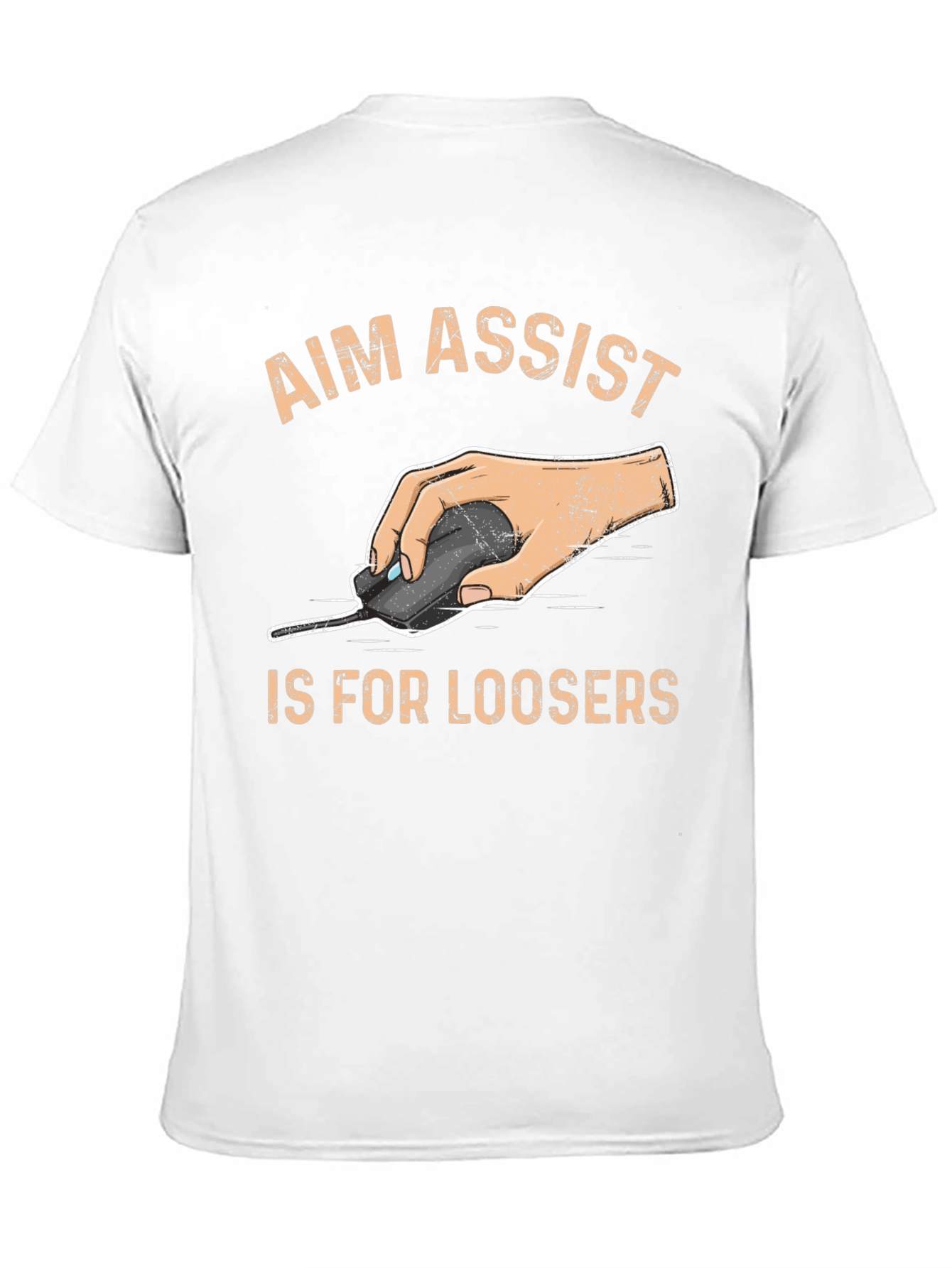Black Aim Assist Is For Loosers - Gamer T-Shirt view 11