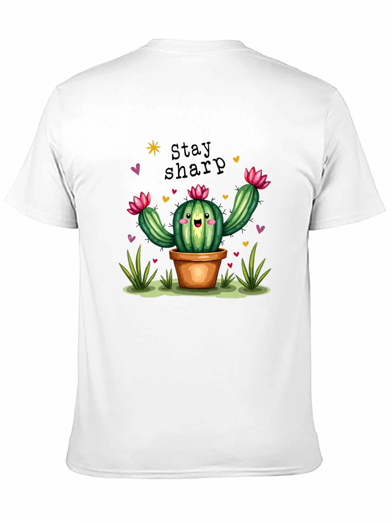 Black Stay Sharp Cactus Graphic T-Shirt view 11
