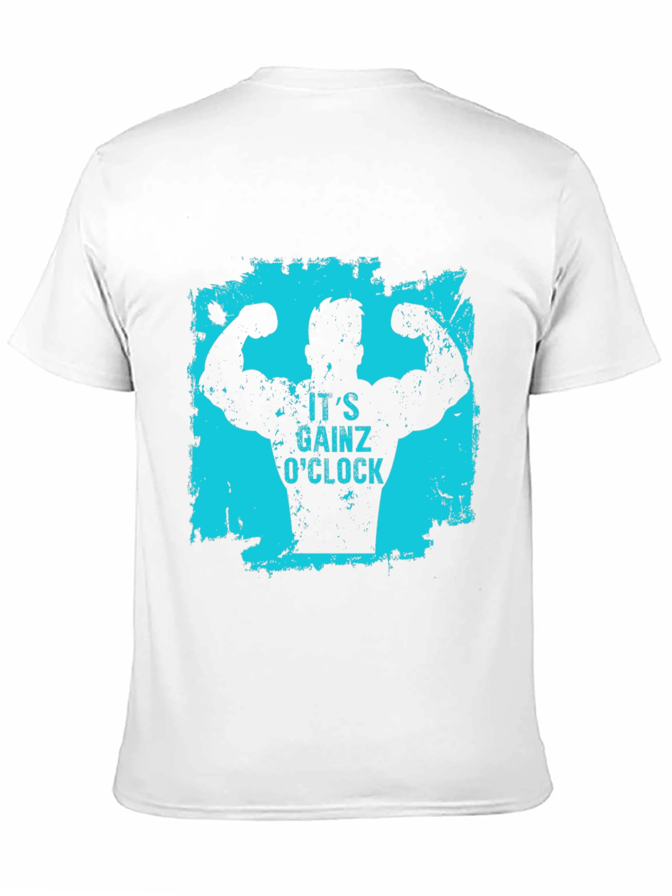 Black Gainz O'Clock Black T-Shirt - Gym Bodybuilding Motivation view 11