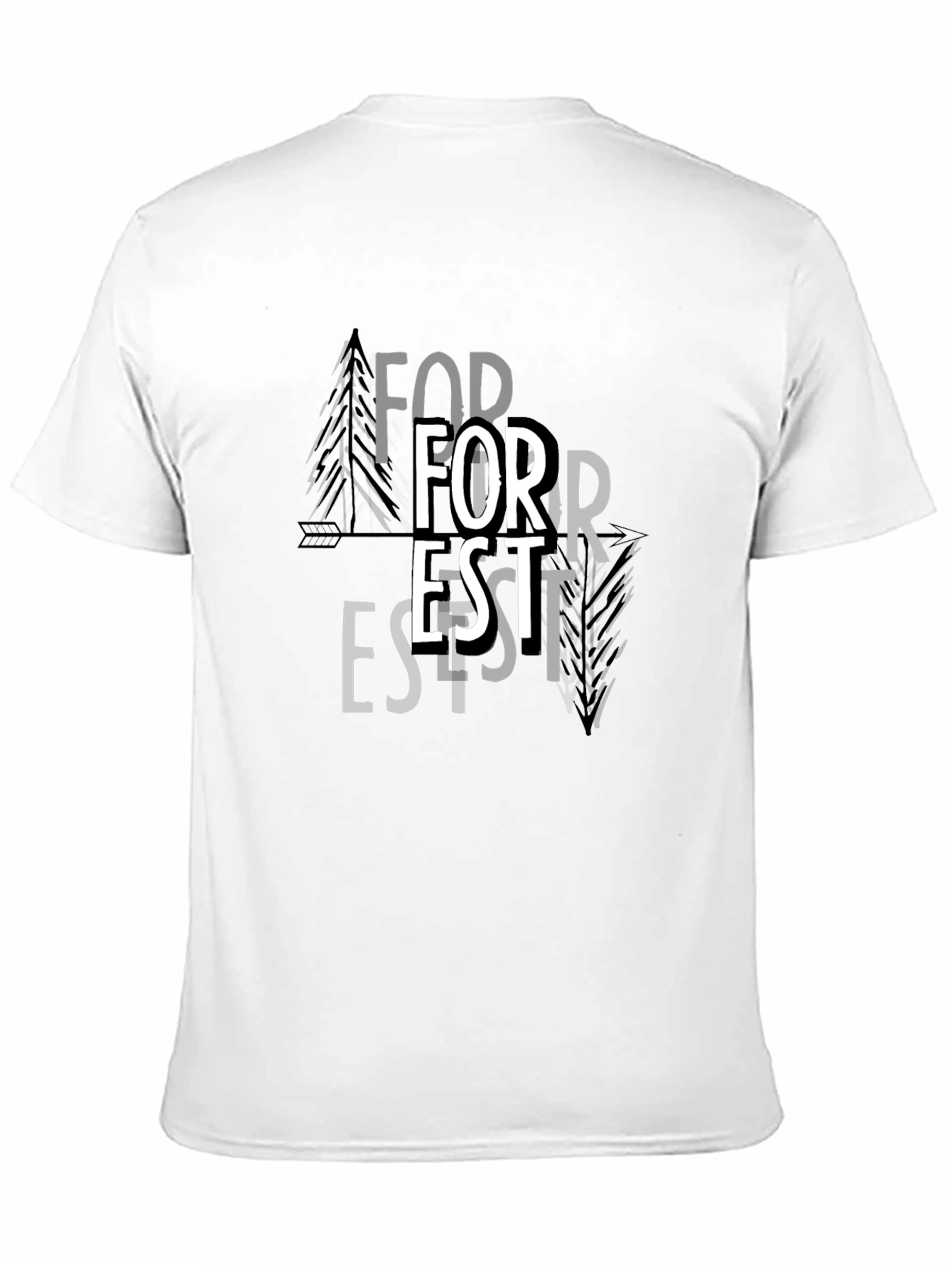 Black Forest Graphic Print Black T-Shirt view 11