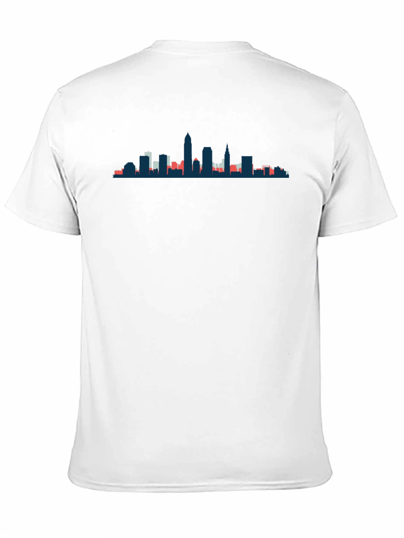 Black City Skyline Graphic Tee - Modern Crew Neck T-Shirt view 11