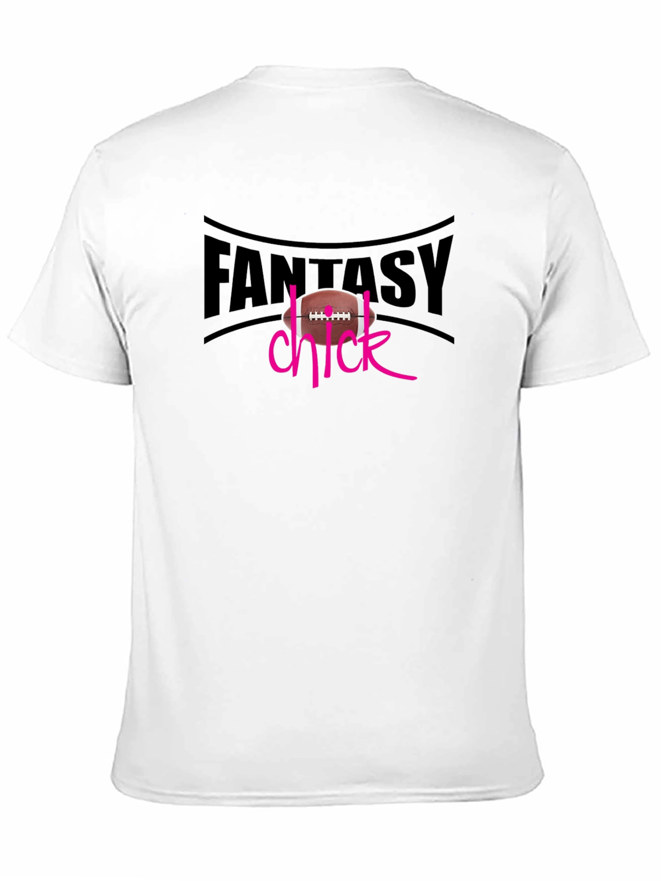Black Fantasy Chick Football T-Shirt view 11