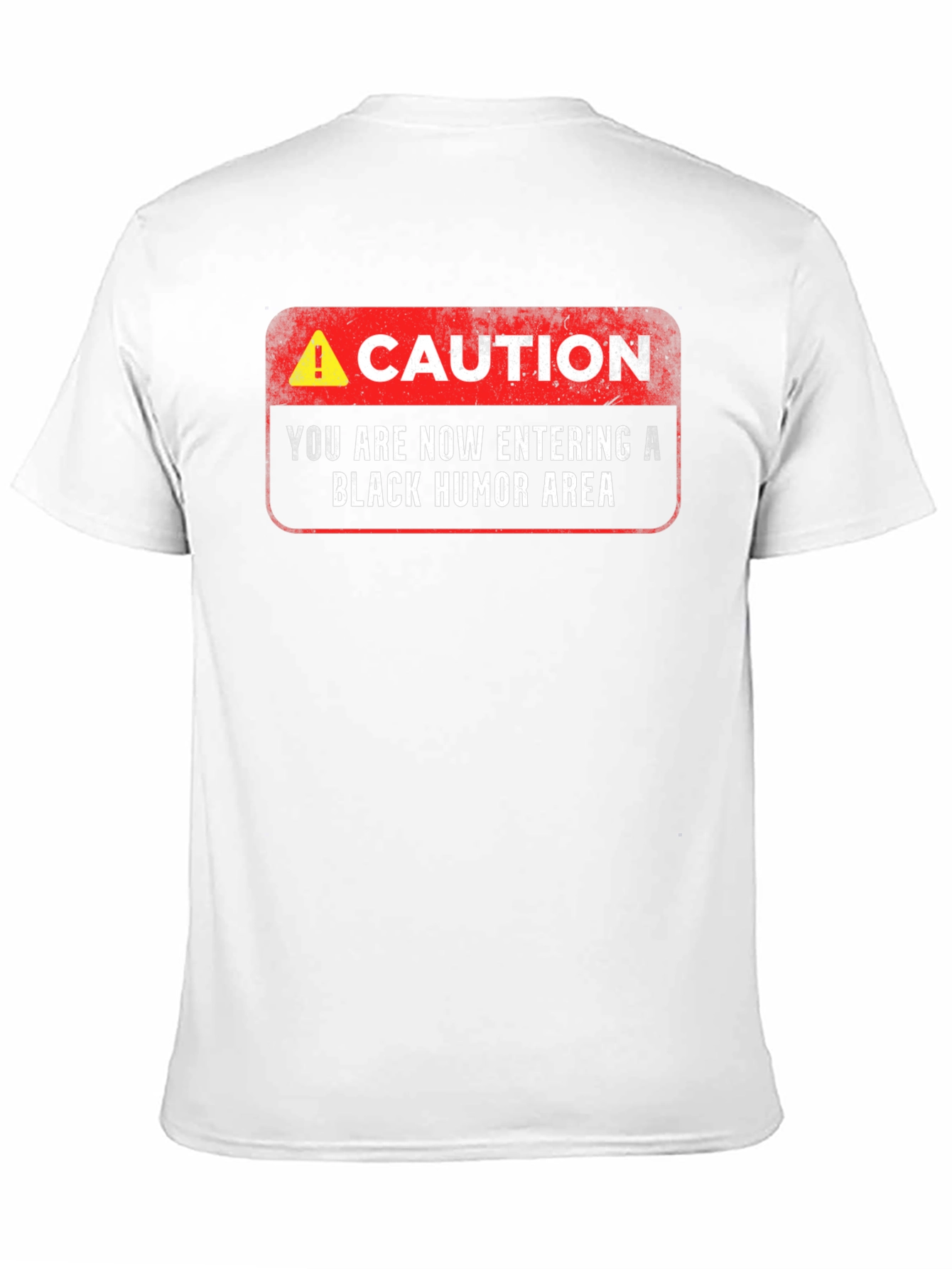 Black Caution: Black Humor Area T-Shirt view 11