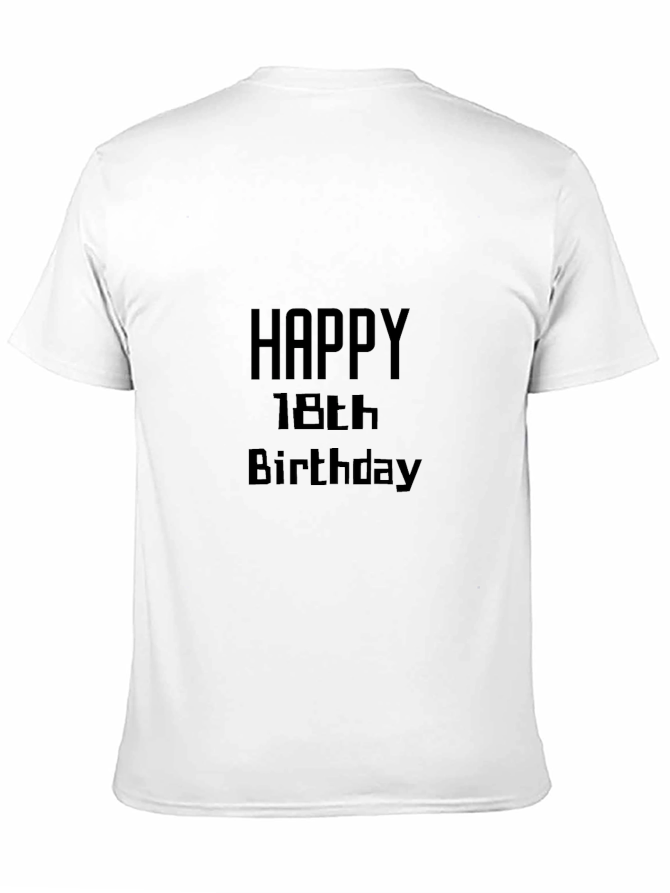 Black Happy 18th Birthday Black T-Shirt view 11