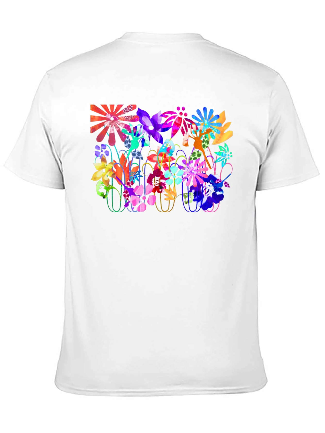 Black Floral Print Crew Neck Tee view 11