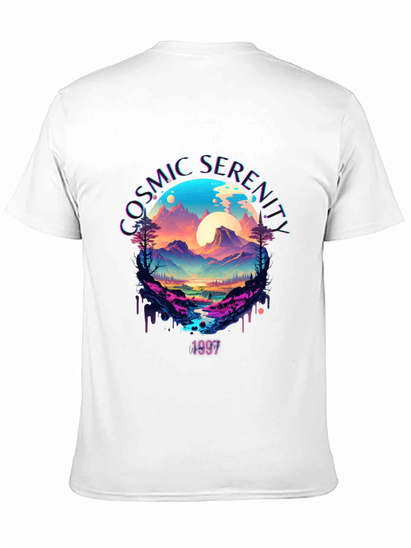 Black Cosmic Serenity 1997 Graphic T-Shirt view 11