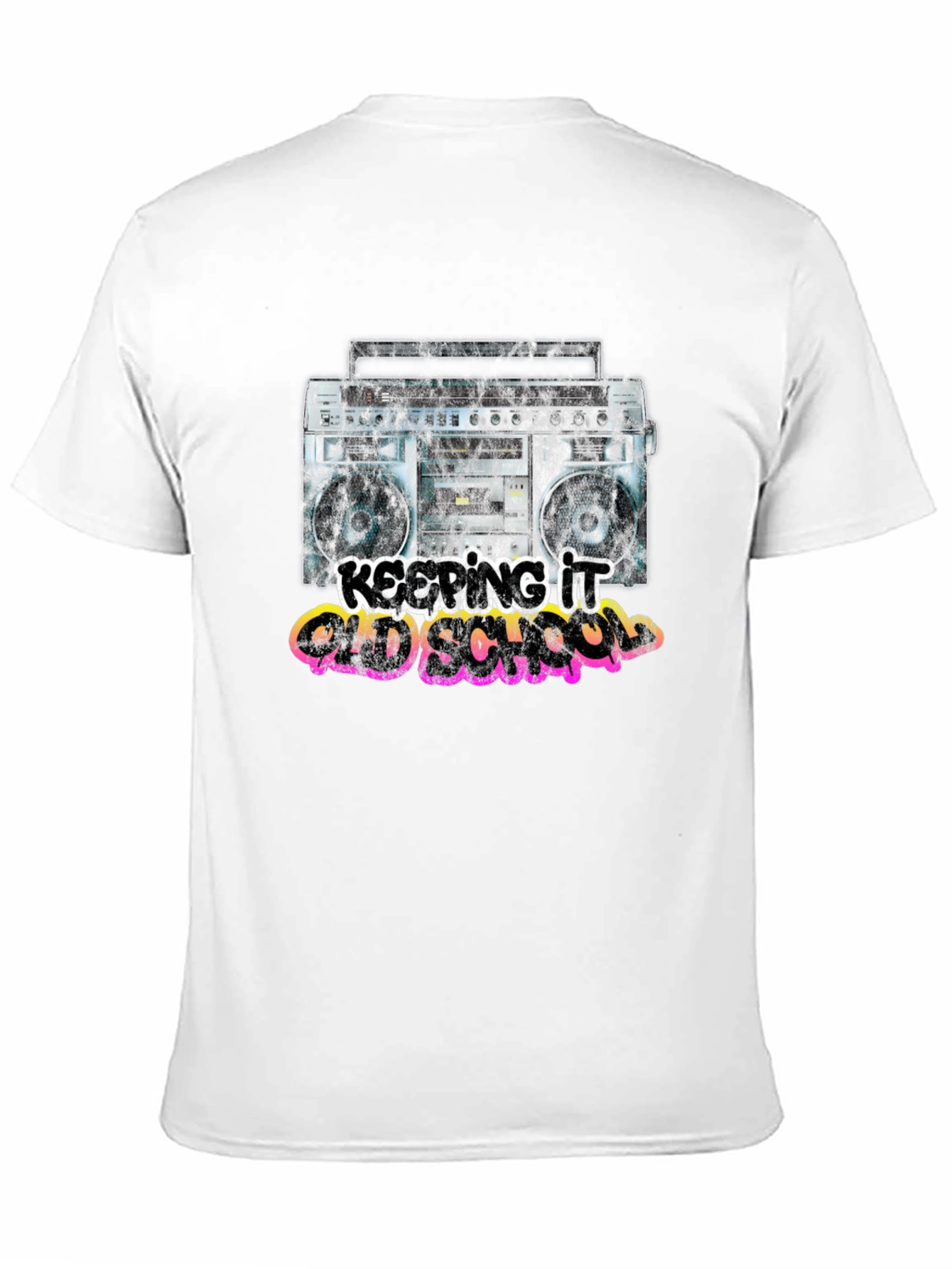 Black Retro Boombox T-Shirt - Keeping It Old School view 11