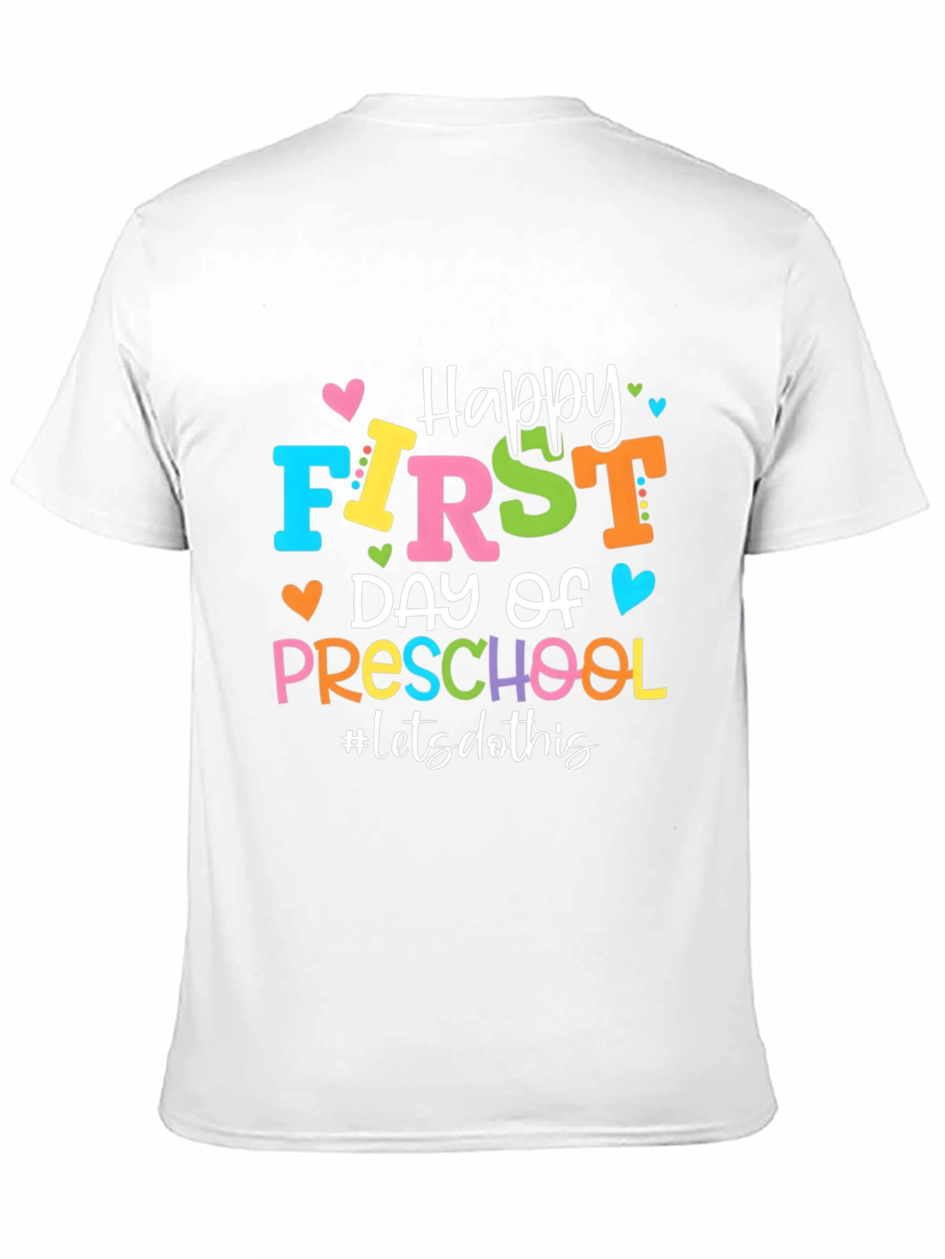Black Happy First Day of Preschool T-Shirt view 11