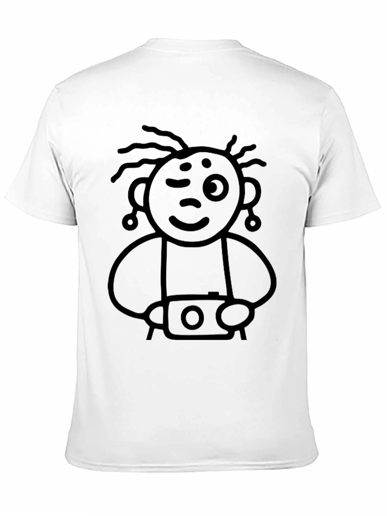 Black Stick Figure Photographer Black T-Shirt view 11