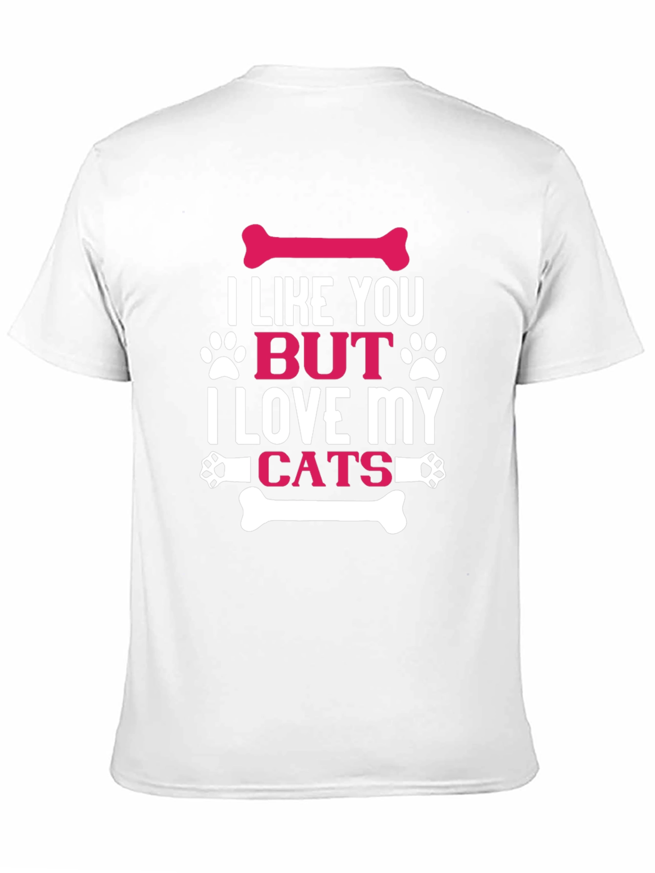 Black I Like You But I Love My Cats T-Shirt view 11