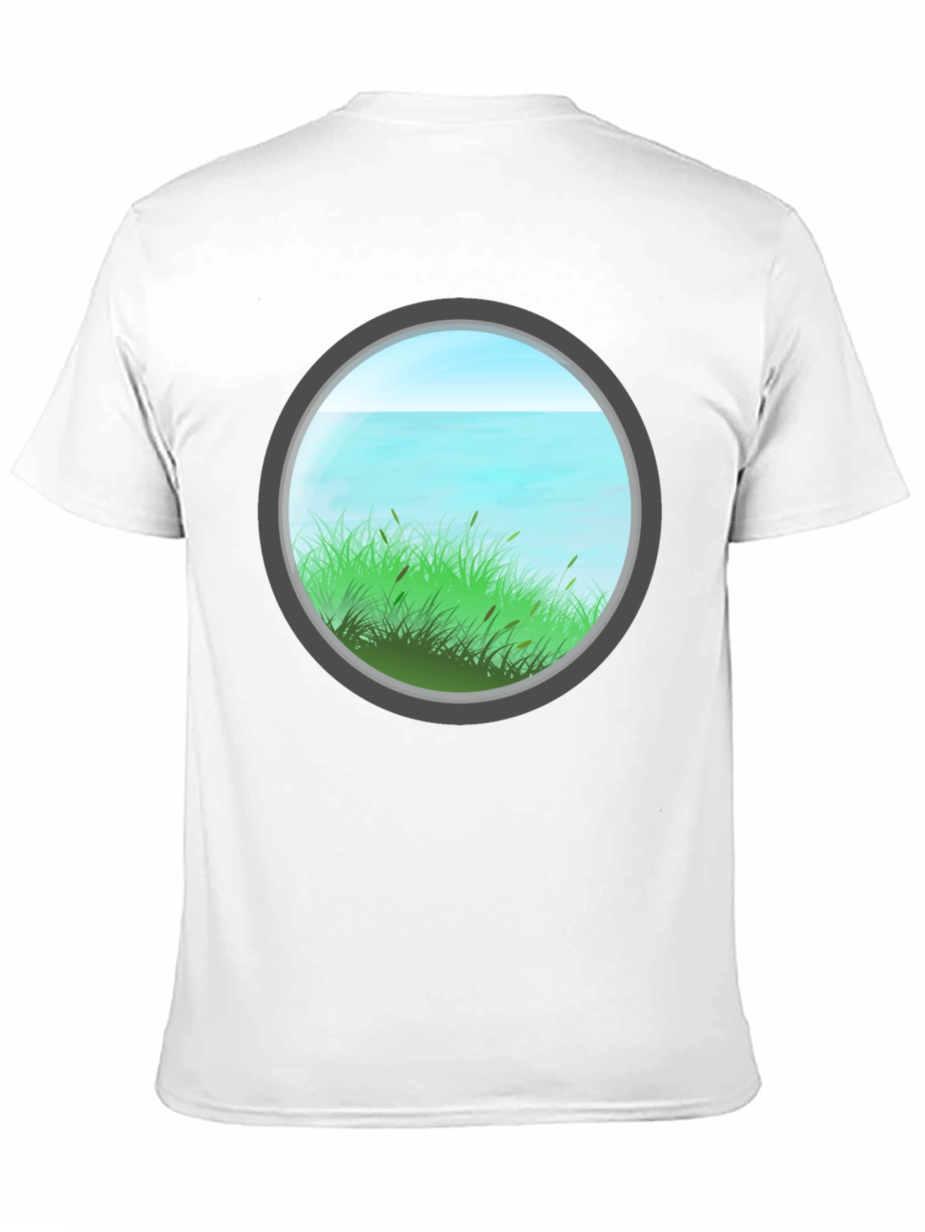 Black Nature View Graphic Tee - Black Cotton Blend view 11