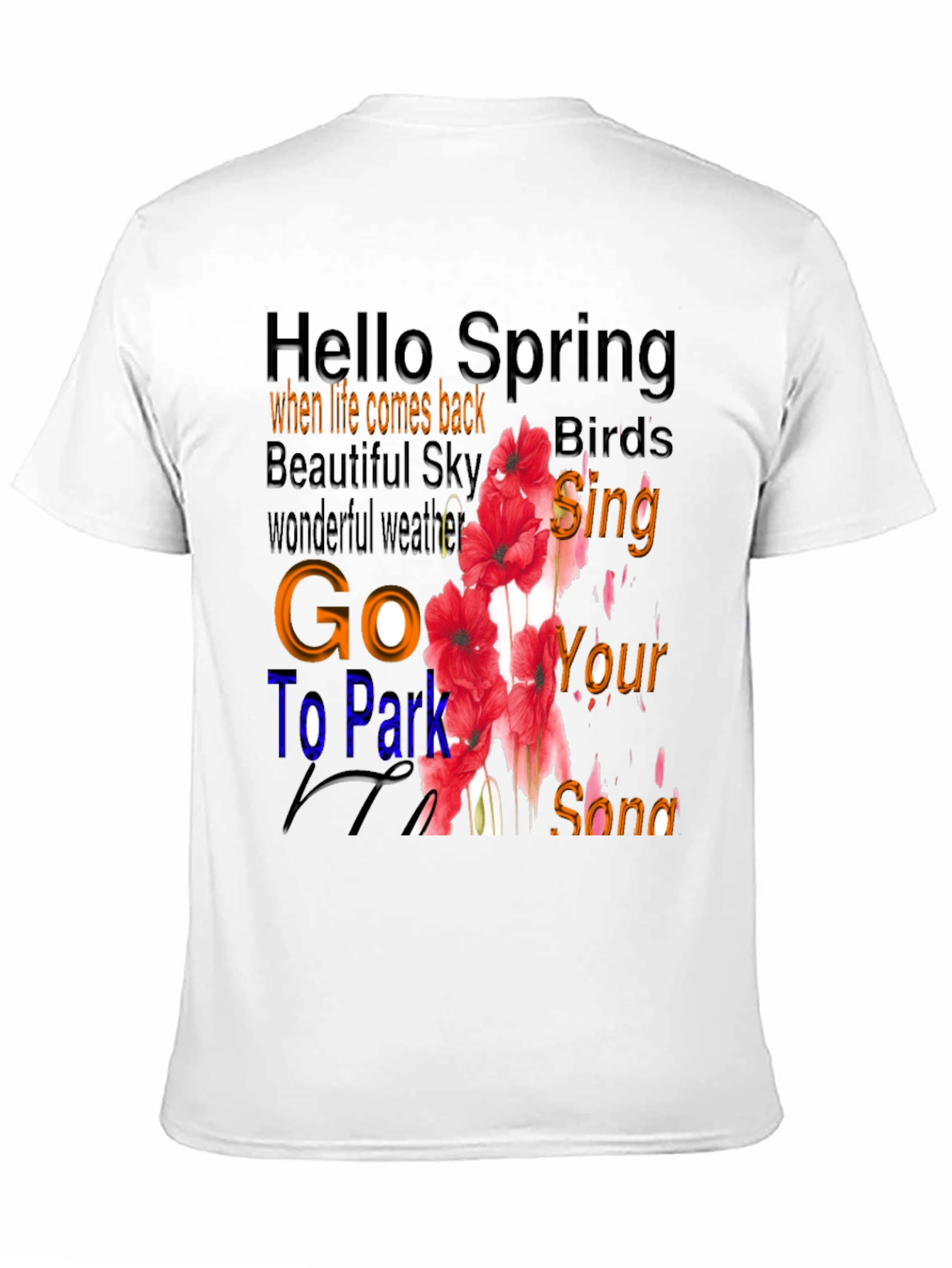 Black Hello Spring Floral Graphic T-Shirt view 11