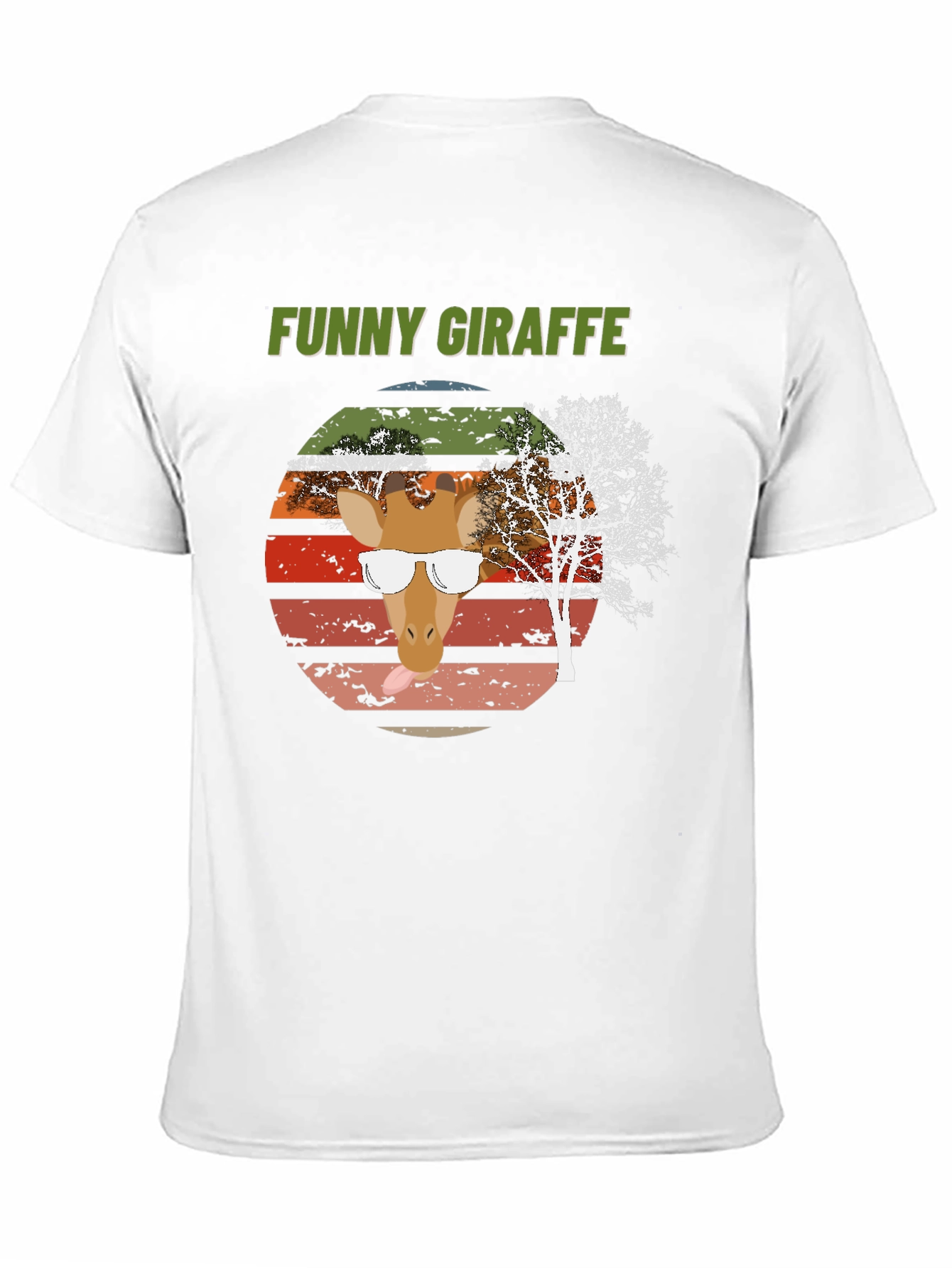 Black Funny Giraffe Graphic Tee - Unique Design view 11