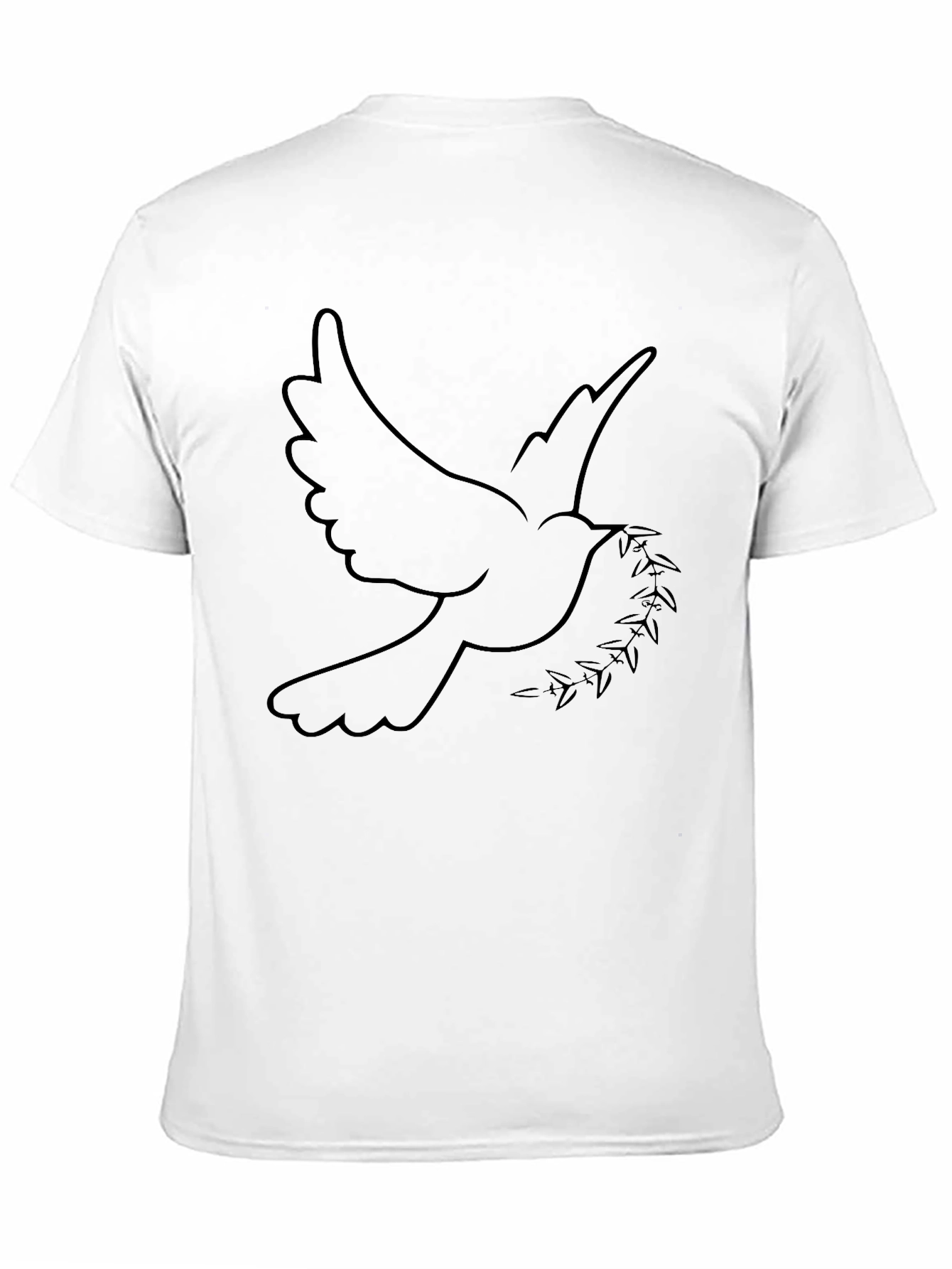 Black Dove Peace Olive Branch Black T-Shirt view 11