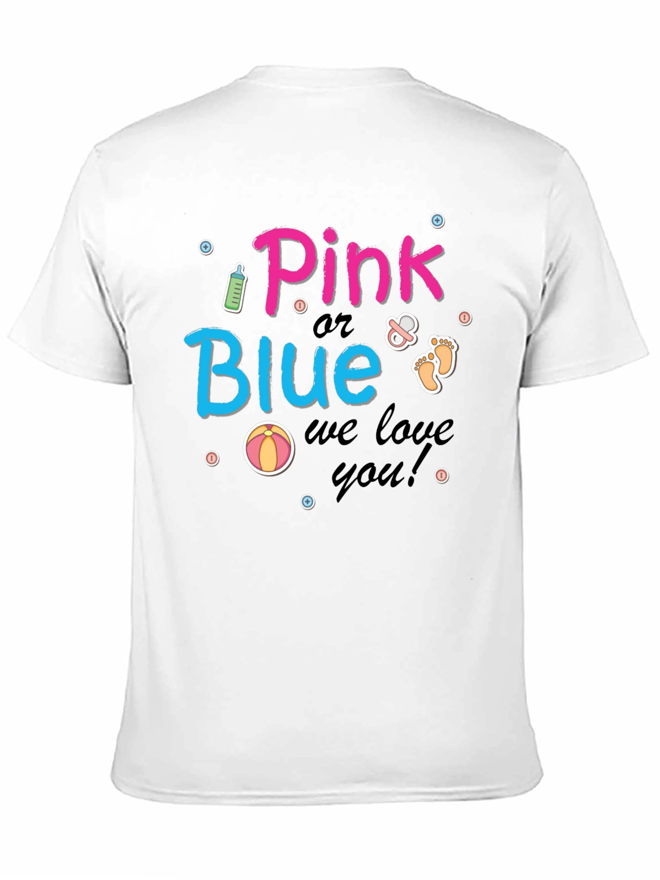 Pink or Blue Baby Shower T-Shirt - 11