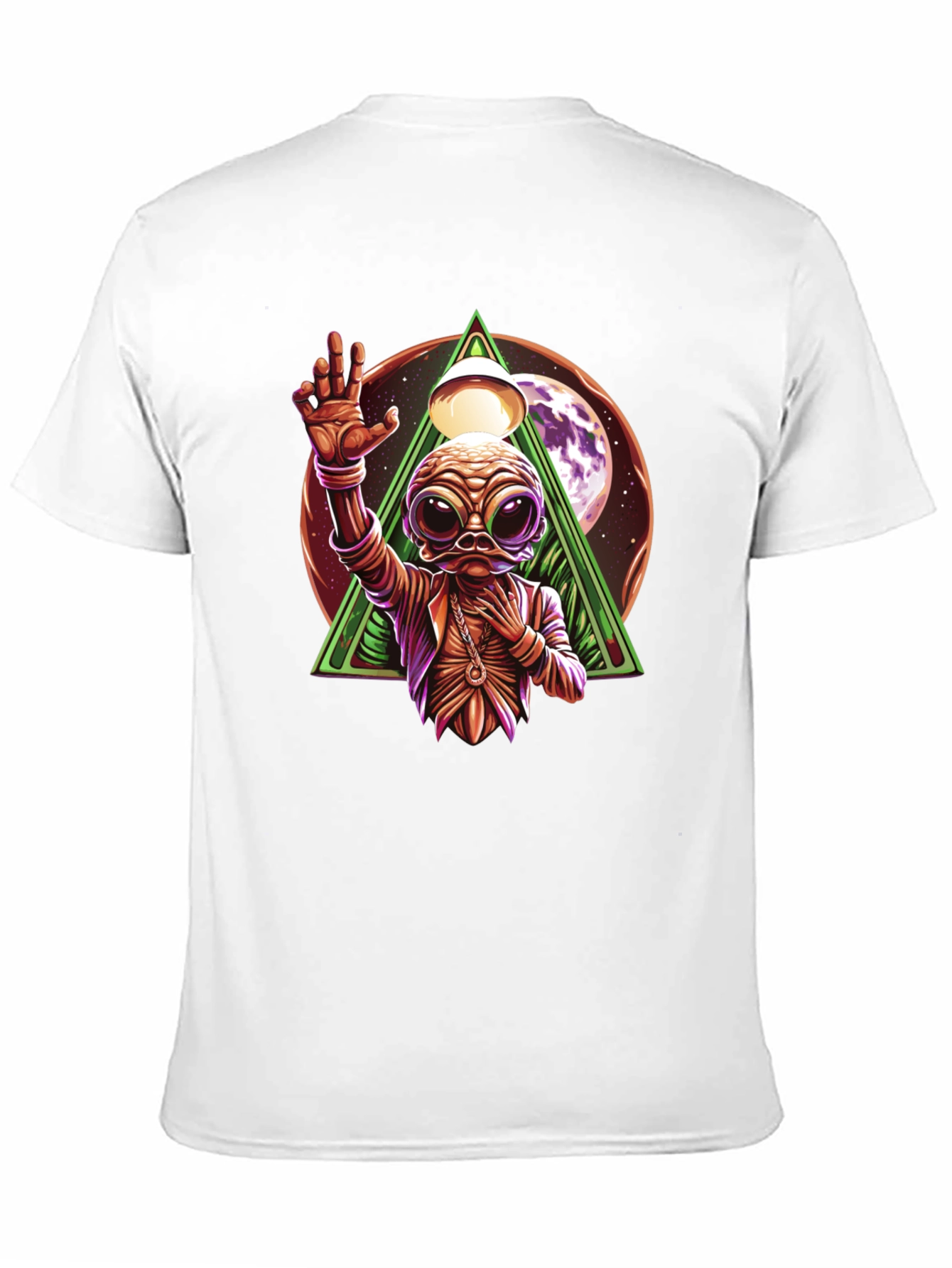 Black Alien Graphic Black T-Shirt - Unique Design view 11