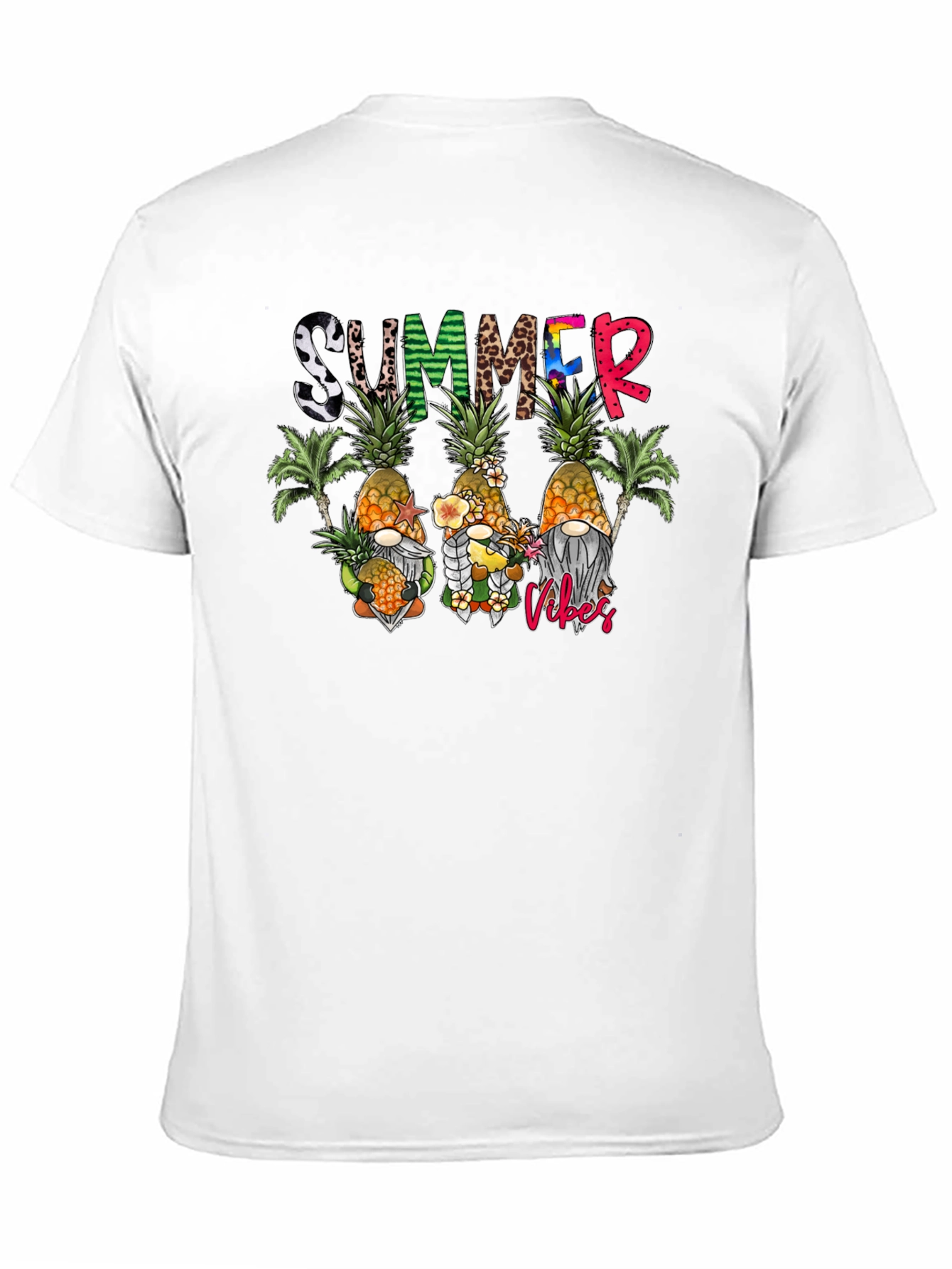 Black Summer Vibes Gnomes T-Shirt view 11