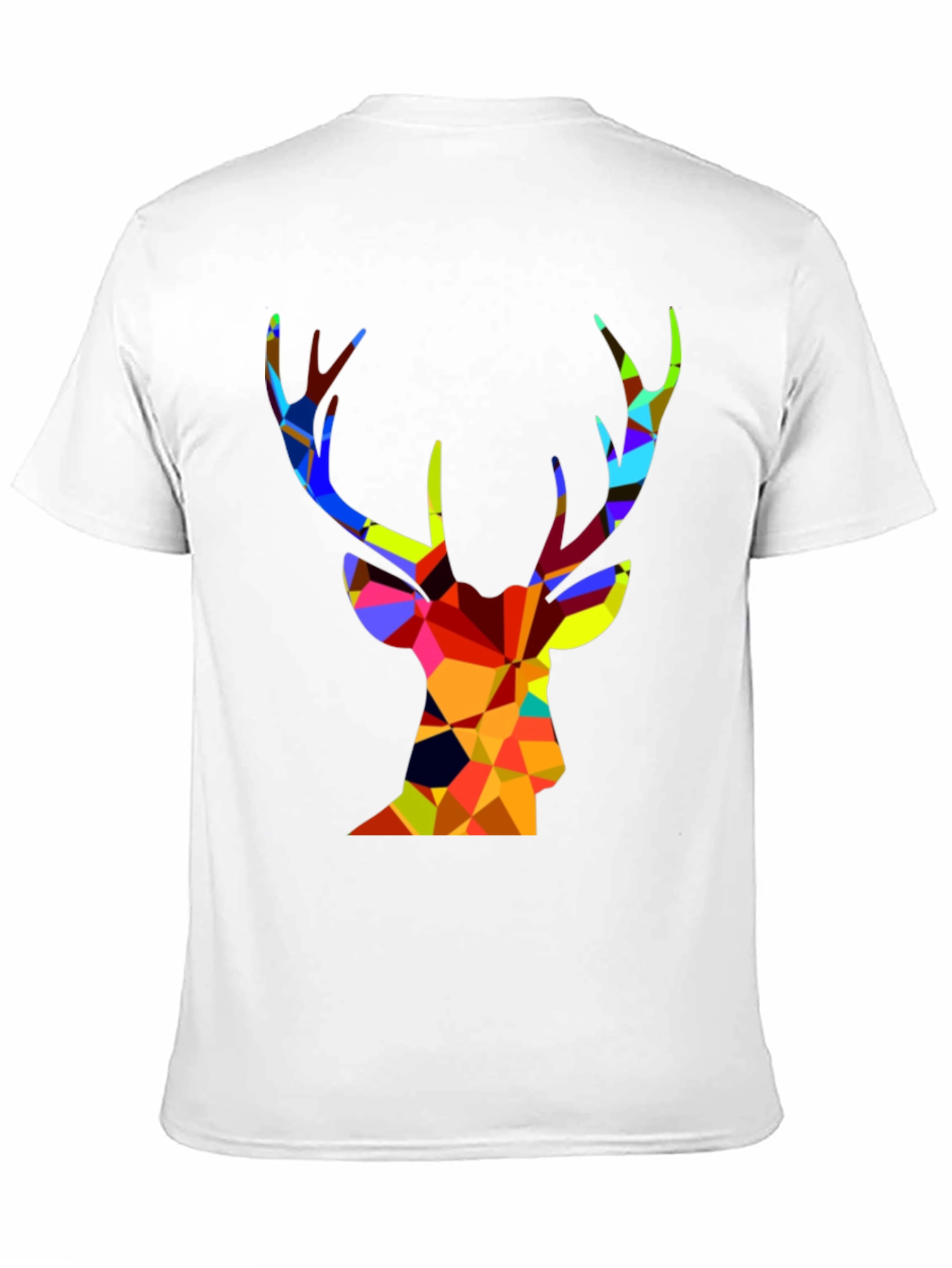 Black Geometric Deer Graphic T-Shirt view 11
