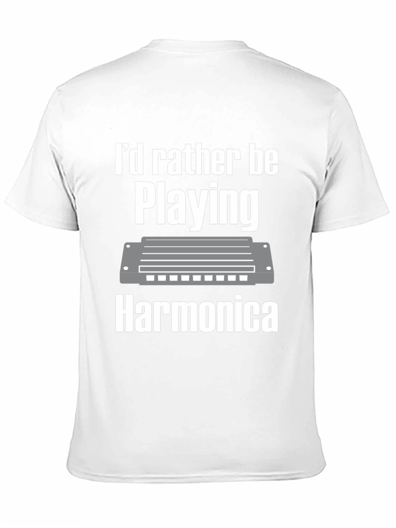 Black Harmonica Player T-Shirt view 11