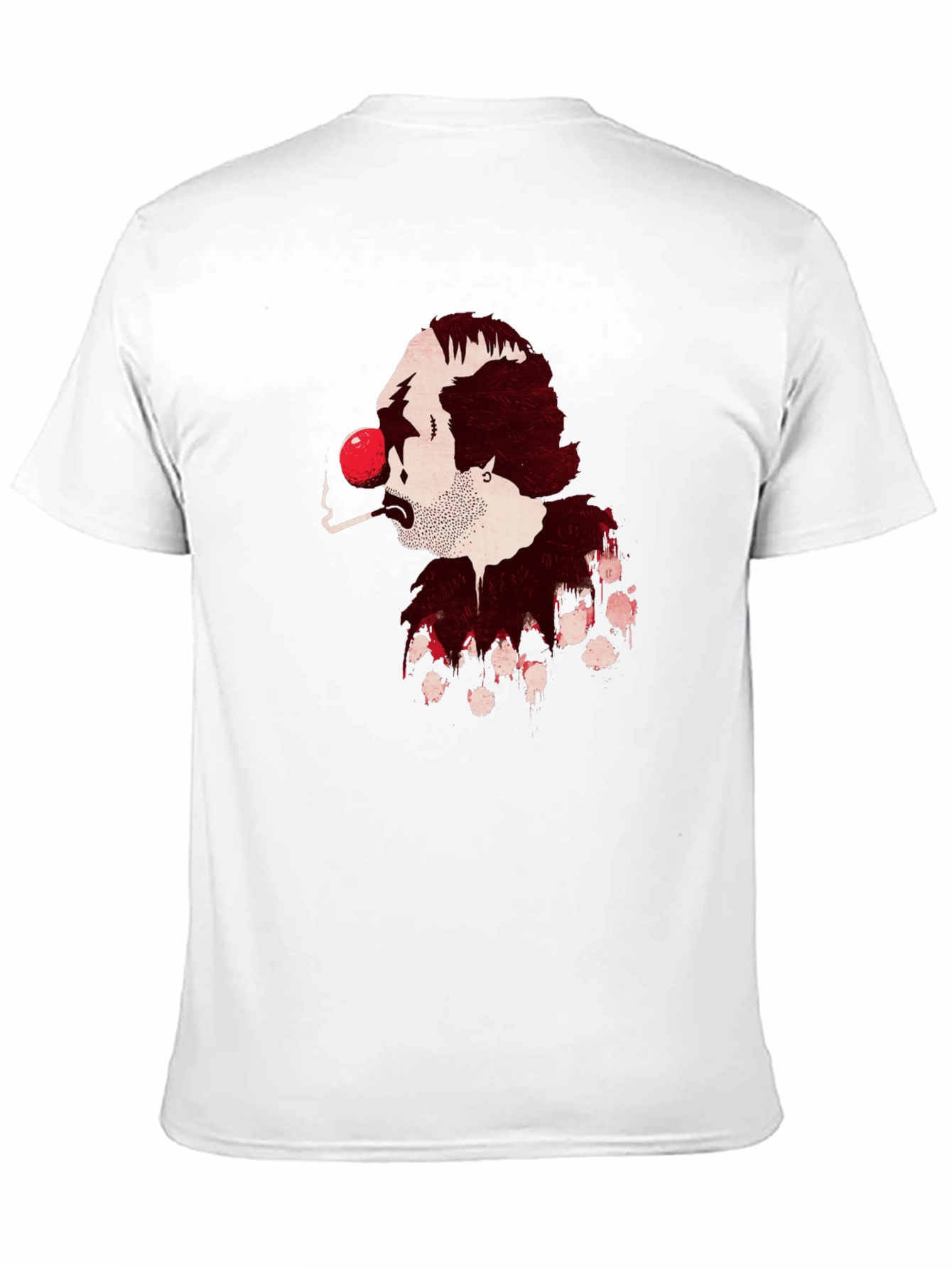 Black Smoking Clown Graphic Black T-Shirt view 11