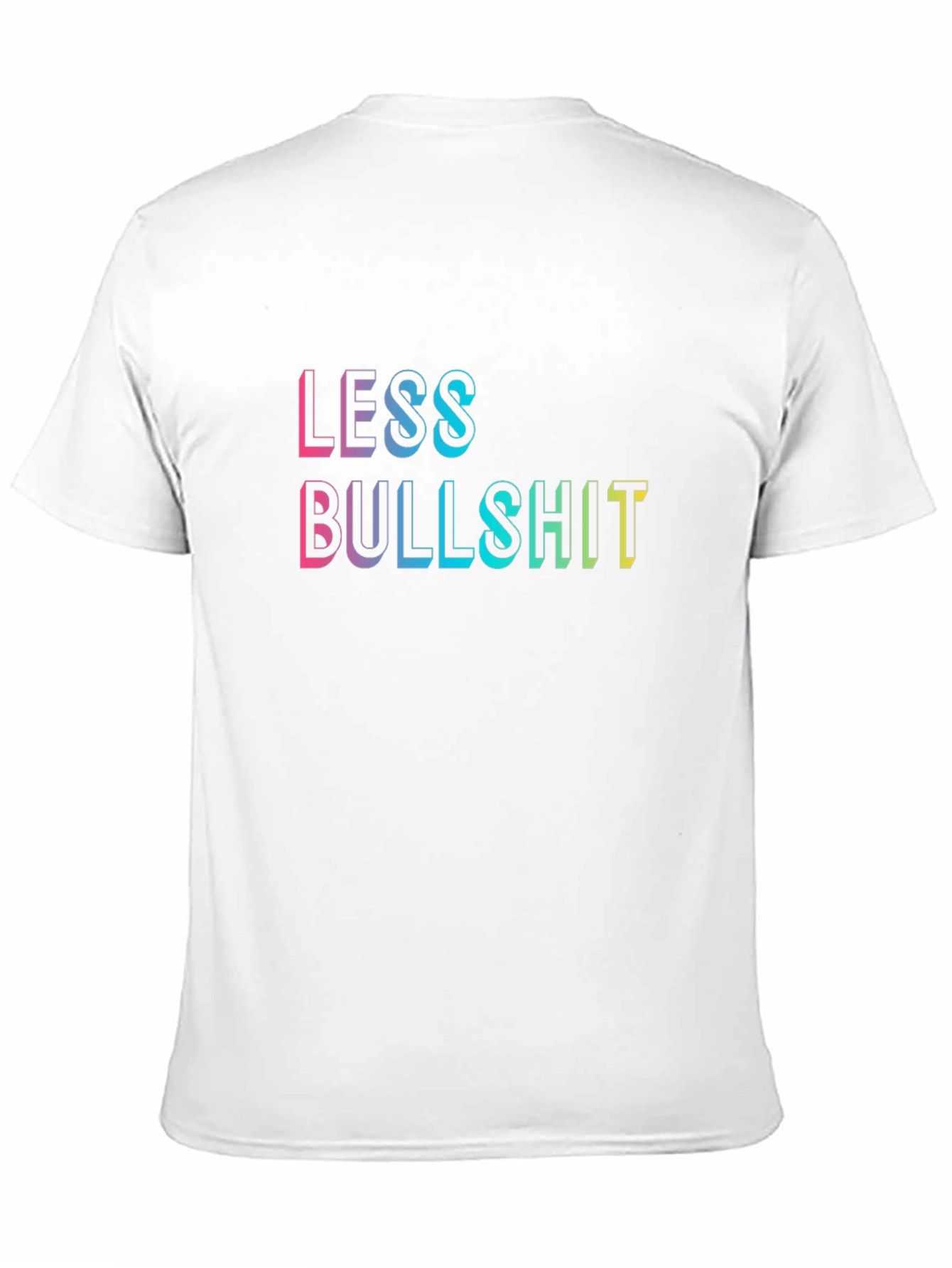 Black Less Bullshit Graphic Tee - Black Casual T-Shirt view 11