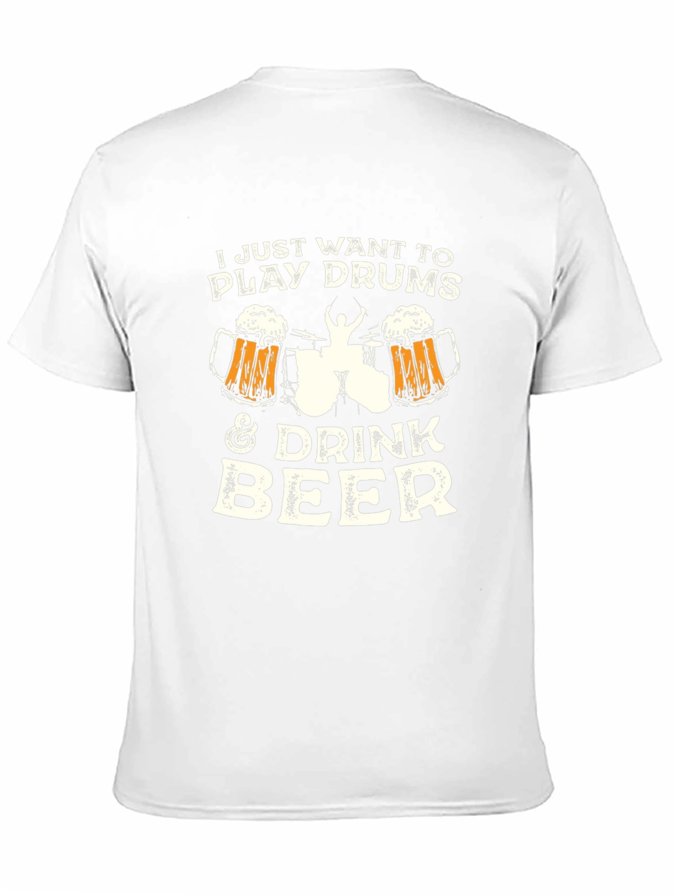 Black Play Drums & Drink Beer Graphic T-Shirt view 11