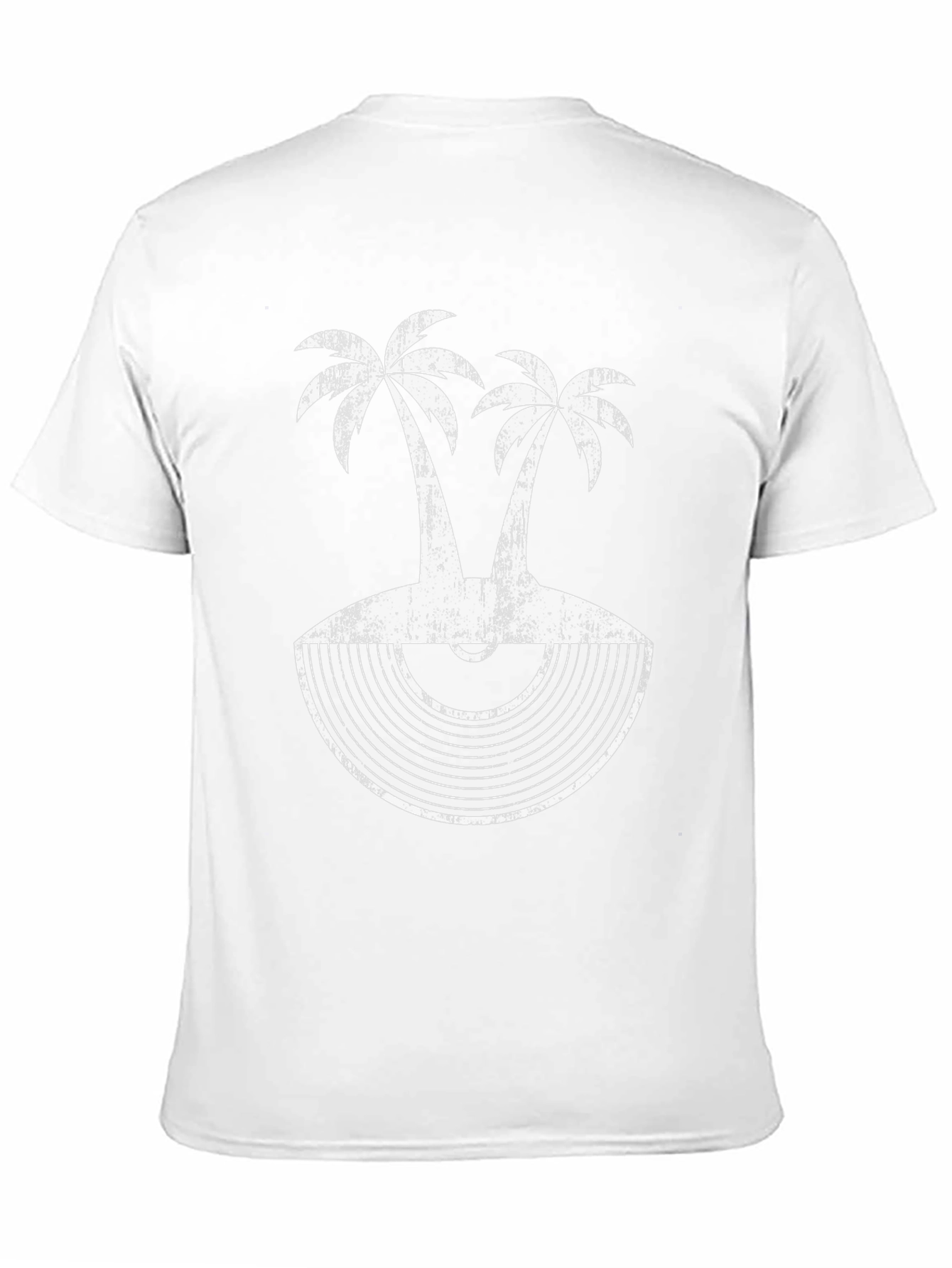 Black Tropical Palm Tree Vinyl Record Graphic Tee view 11
