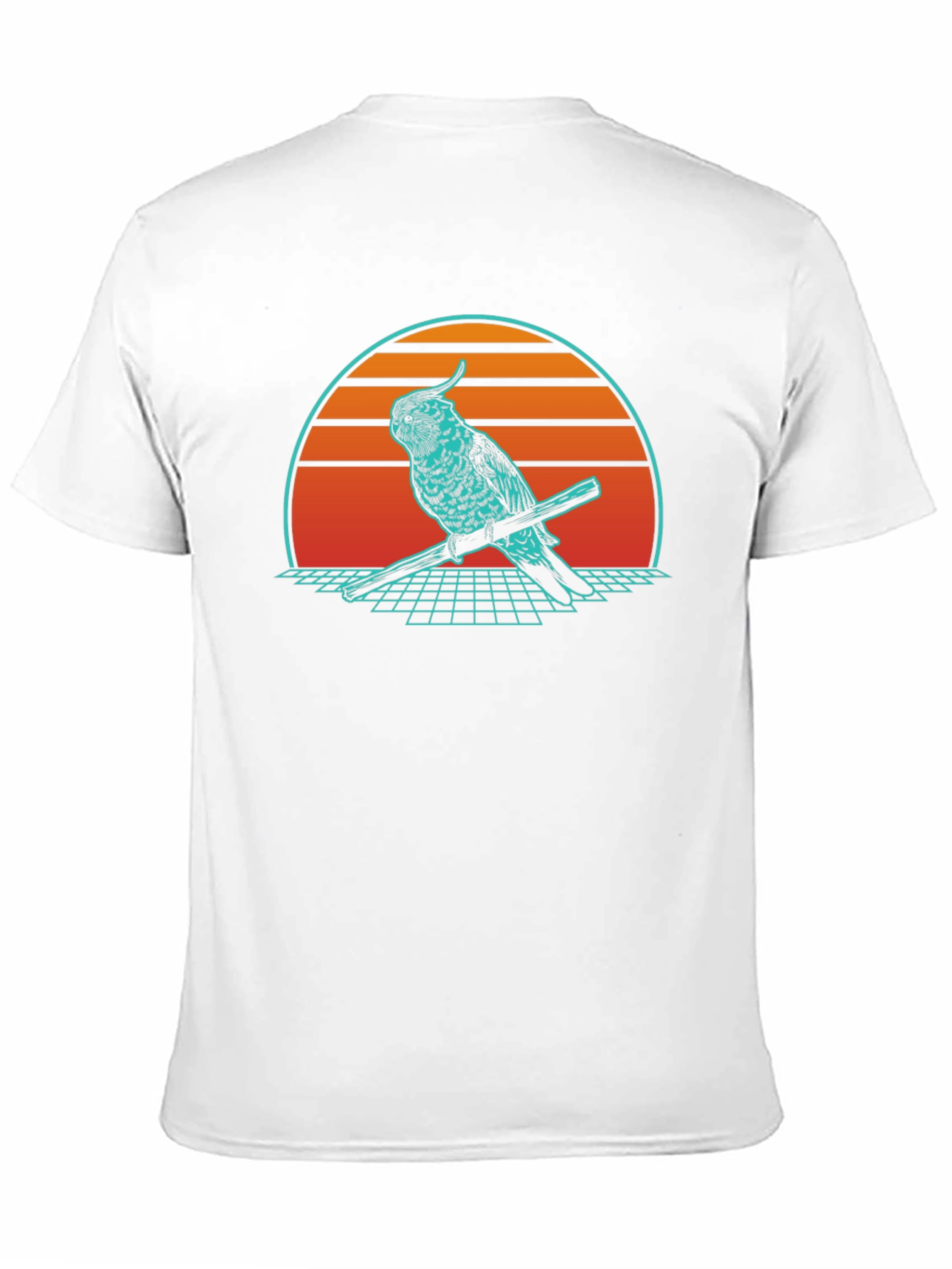 Black Retro Parrot Graphic Tee - Vintage Style T-Shirt view 11