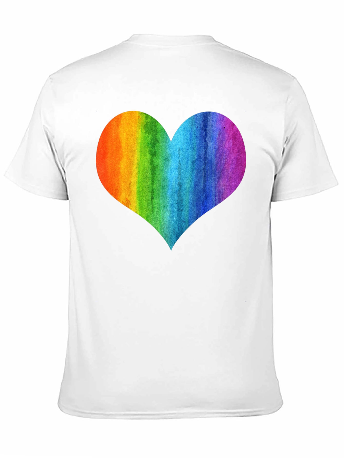 Black Rainbow Heart Graphic Black T-Shirt view 11