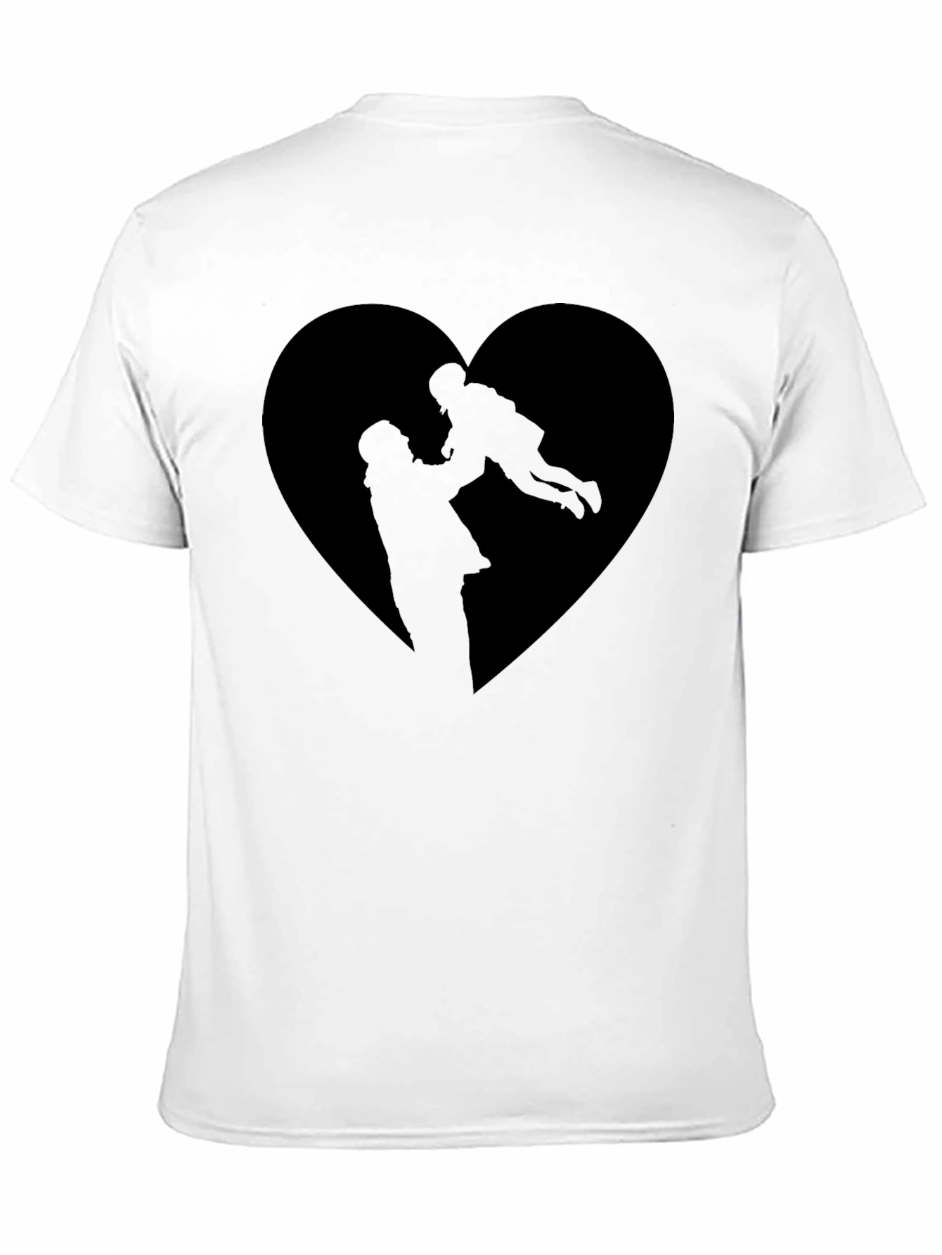 Black Heart Silhouette Graphic Tee - Father & Child view 11