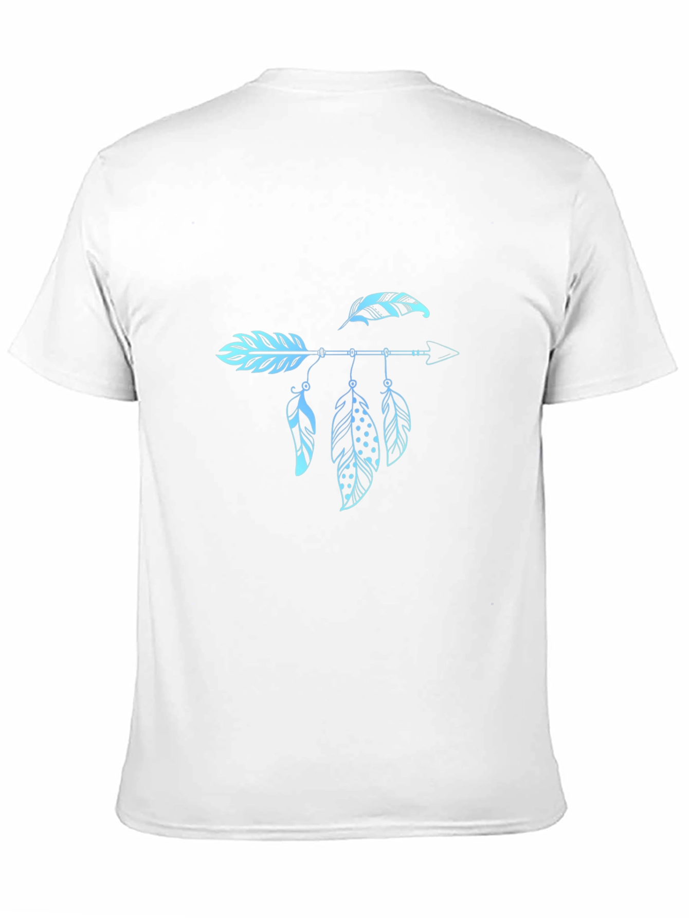 Black Arrow & Feather Graphic Black T-Shirt view 11