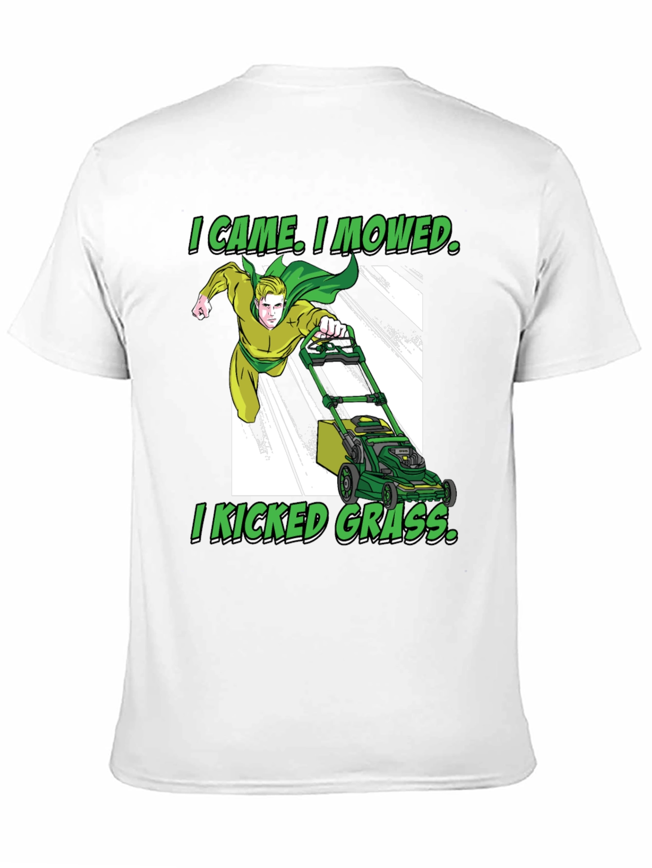 Black I Came I Mowed T-Shirt, Lawn Care Humor view 11