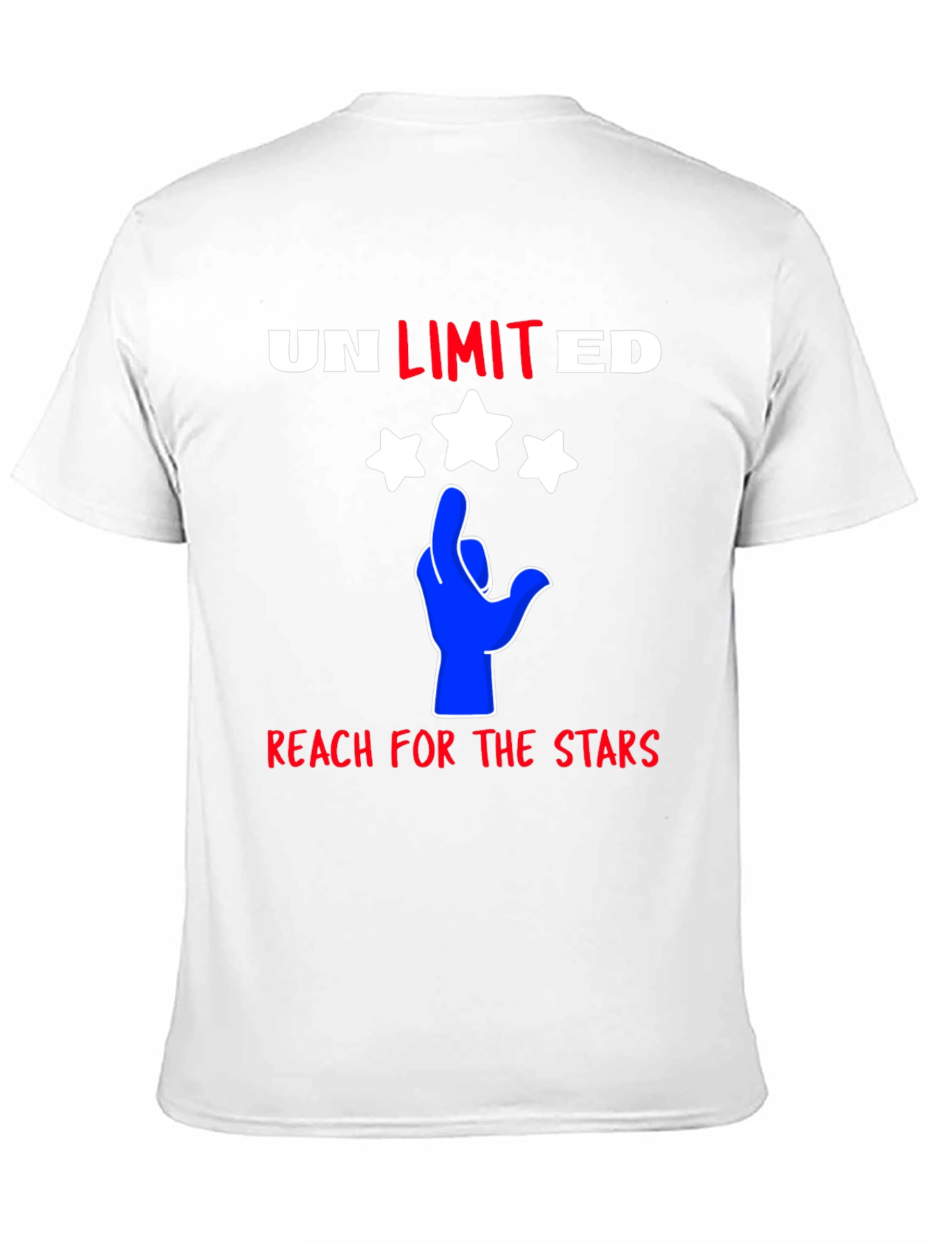 Black Unlimited Reach T-Shirt - Patriotic Hand Stars view 11