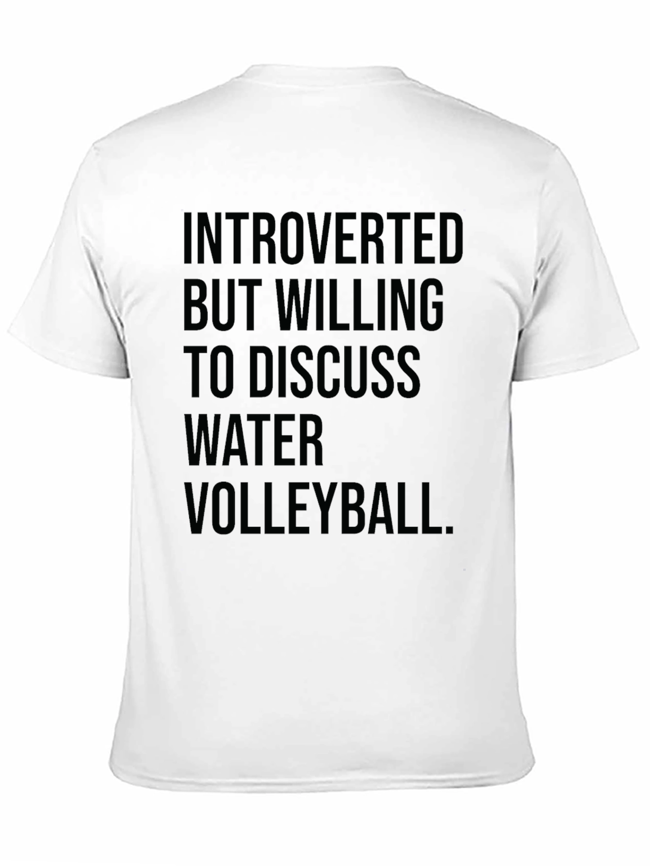 Black Introverted Water Volleyball T-Shirt view 11