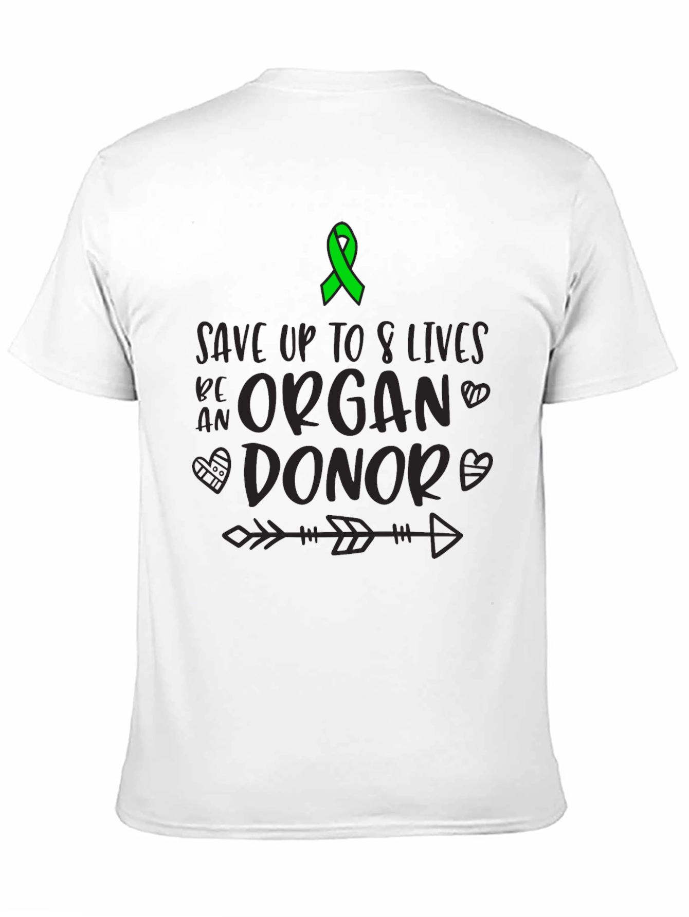 Black Organ Donor Awareness T-Shirt Save 8 Lives view 11