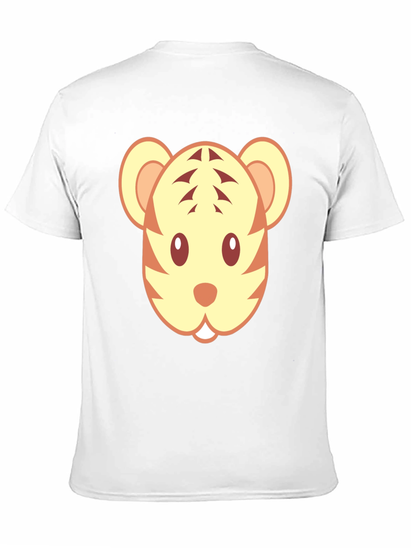 Black Cute Tiger Face Graphic Black T-Shirt view 11