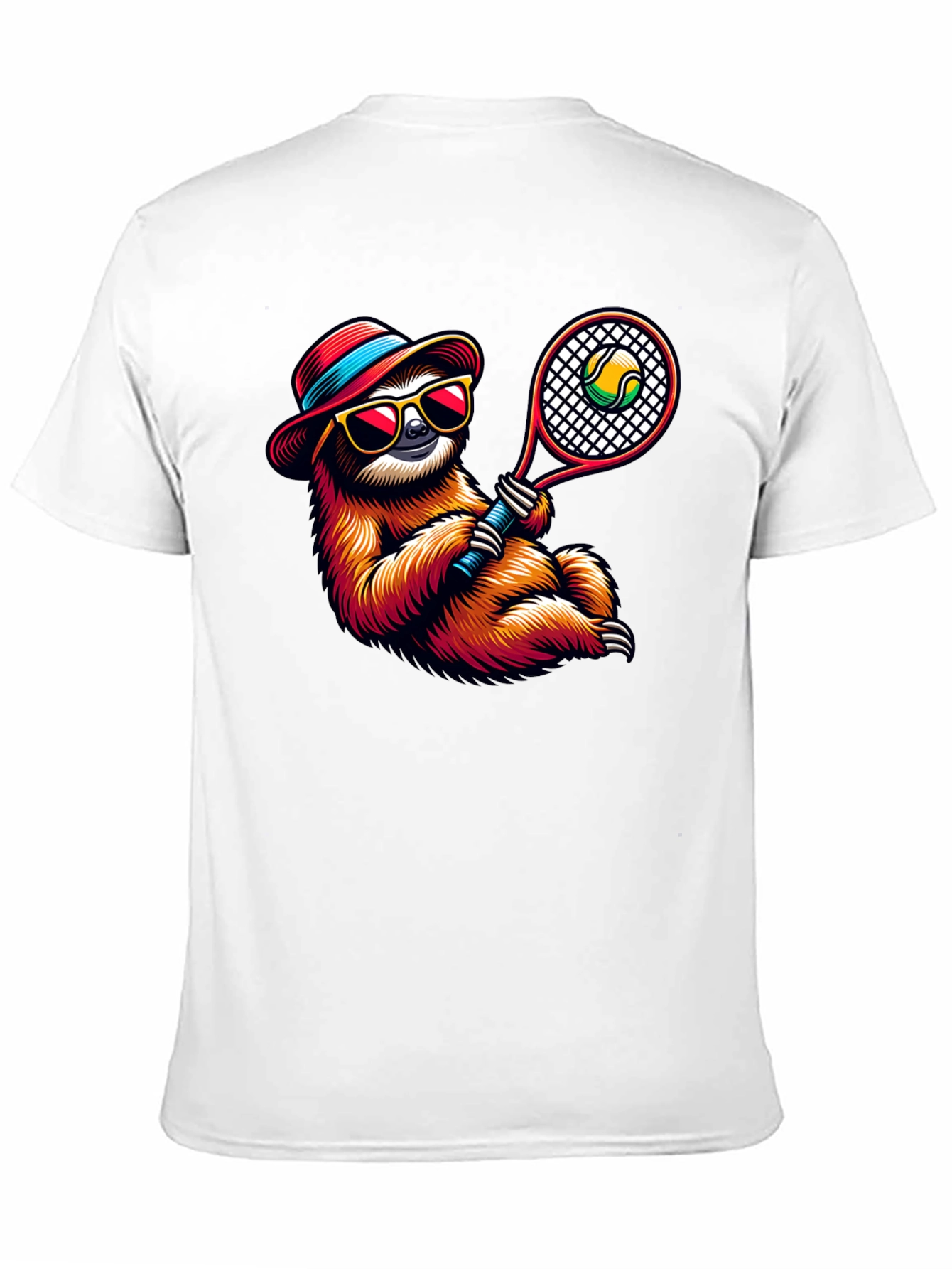 Black Tennis Sloth Graphic Tee - Cool & Casual! view 11