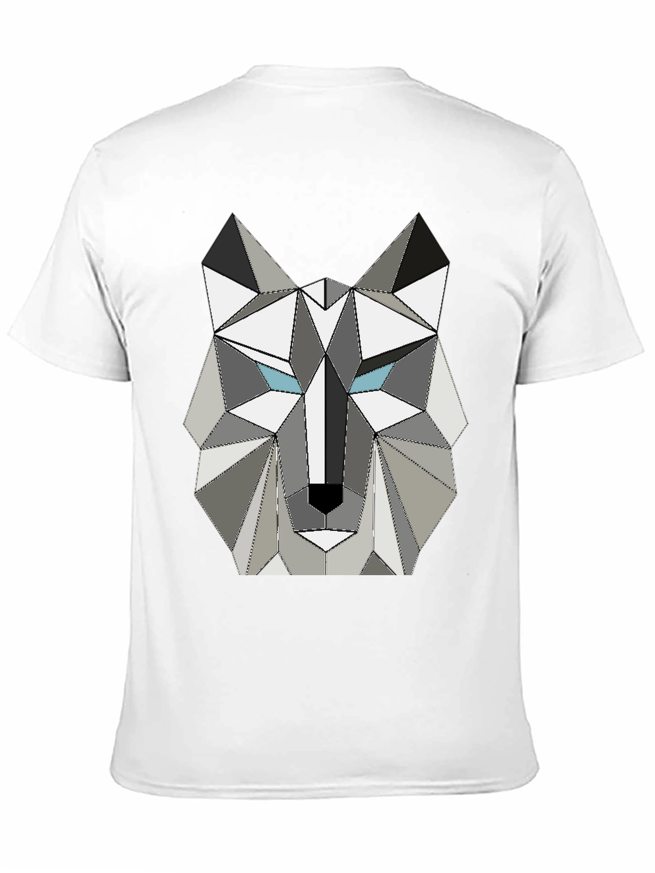 Black Geometric Wolf Graphic Tee - Modern Style view 11