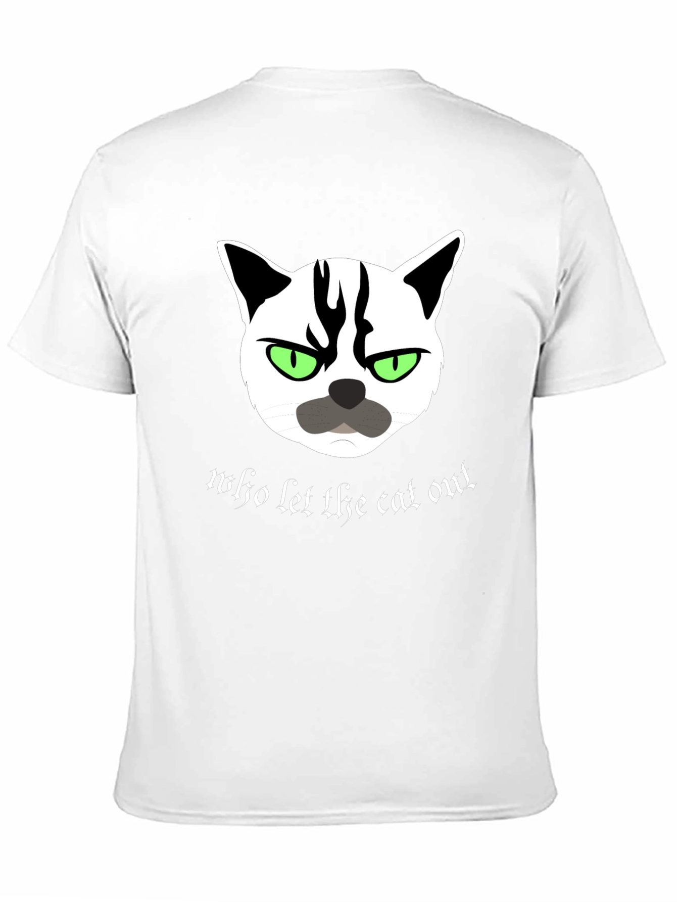 Black Grumpy Cat T-Shirt - Who Let The Cat Out? view 11