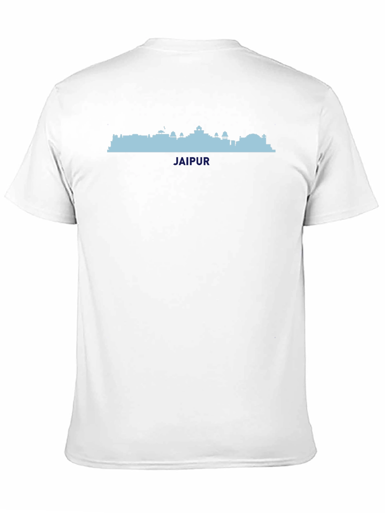 Black Jaipur Skyline Graphic Tee - Black Cotton T-Shirt view 11