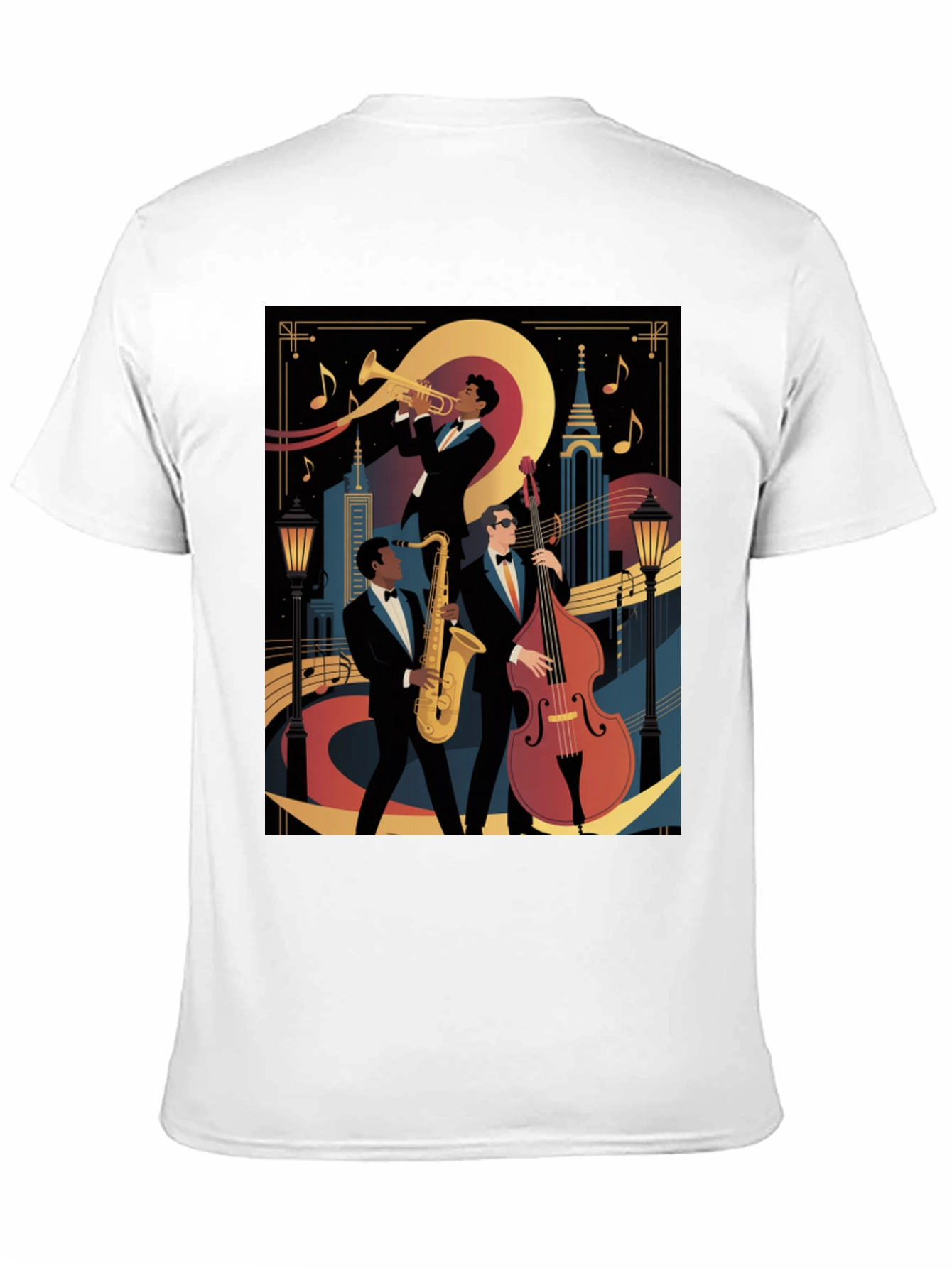 Black Jazz Band Graphic Black T-Shirt view 11