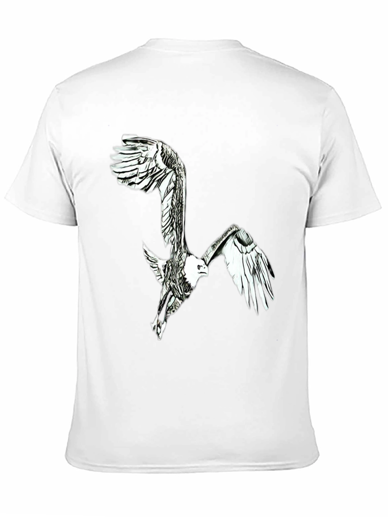 Black Eagle Graphic Black T-Shirt - Men's Fashion view 11