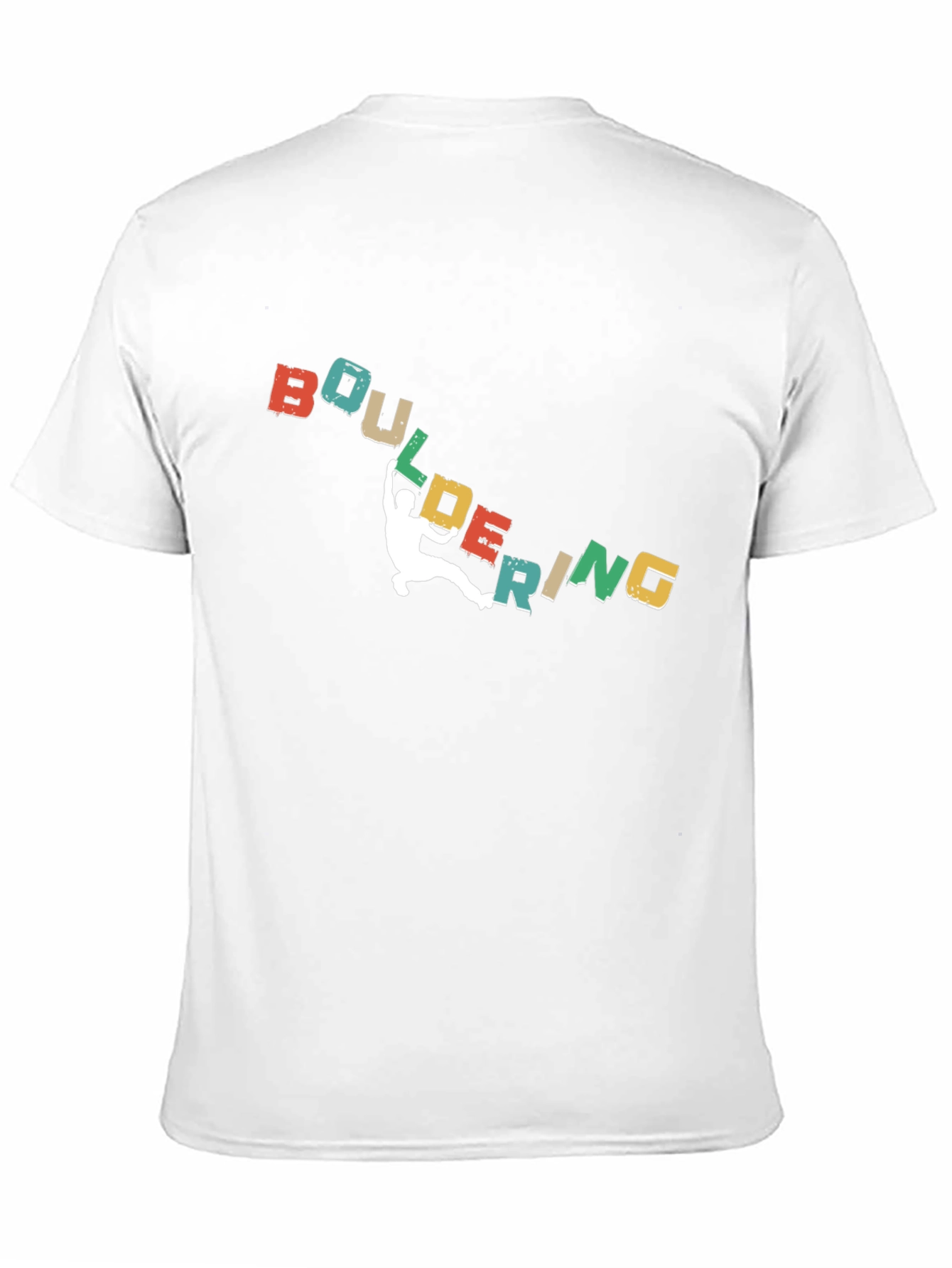 Black Bouldering Retro Graphic T-Shirt for Climbers view 11